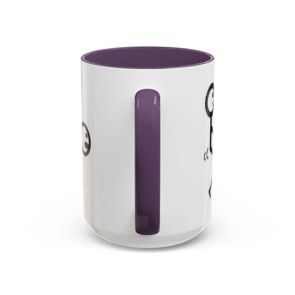 Sit Before It Mug | Funny Stick Figure Coffee Cup, Morning Routine Accent Mug
