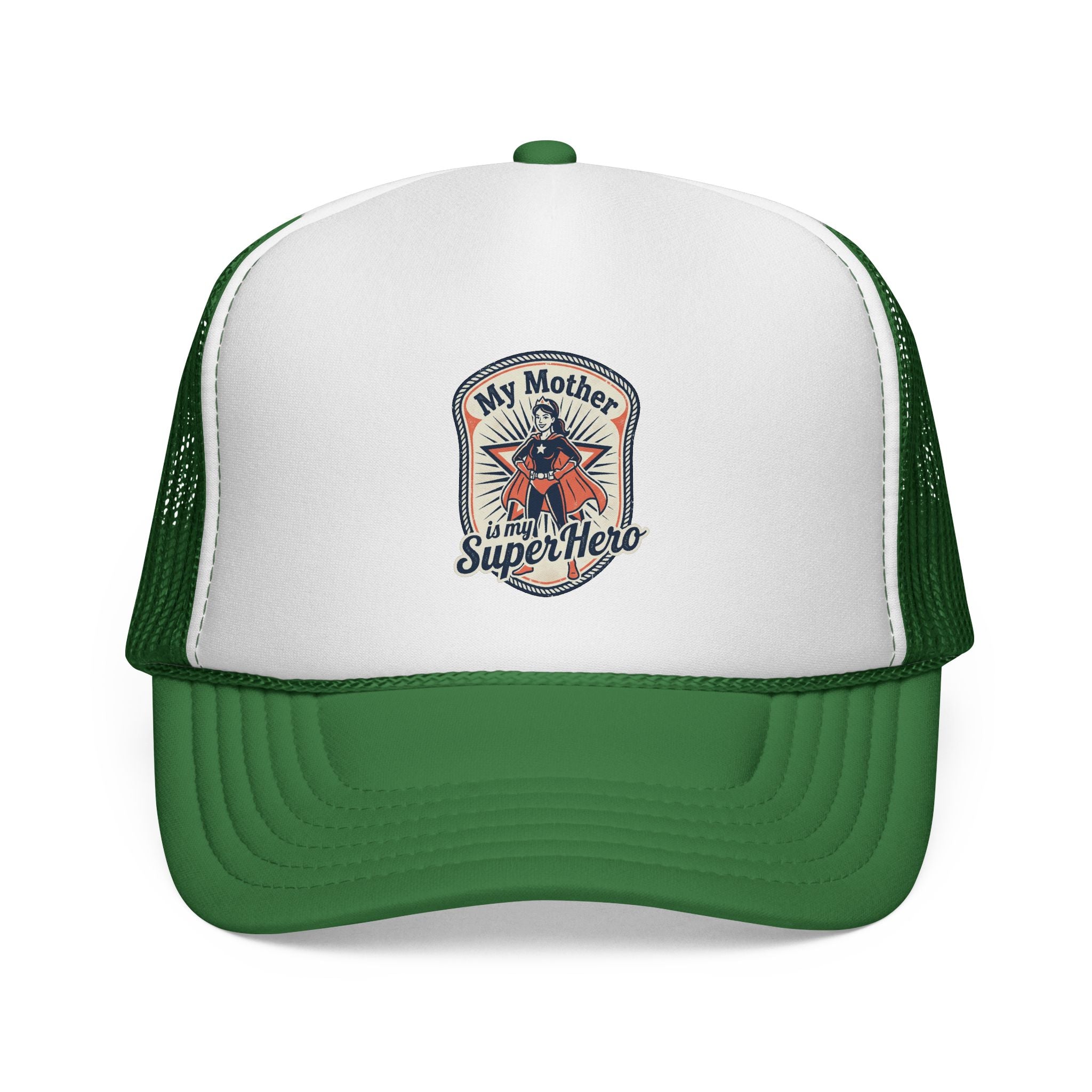 My Mother Is My Superhero Trucker Cap | Vintage Superhero Mom Patch