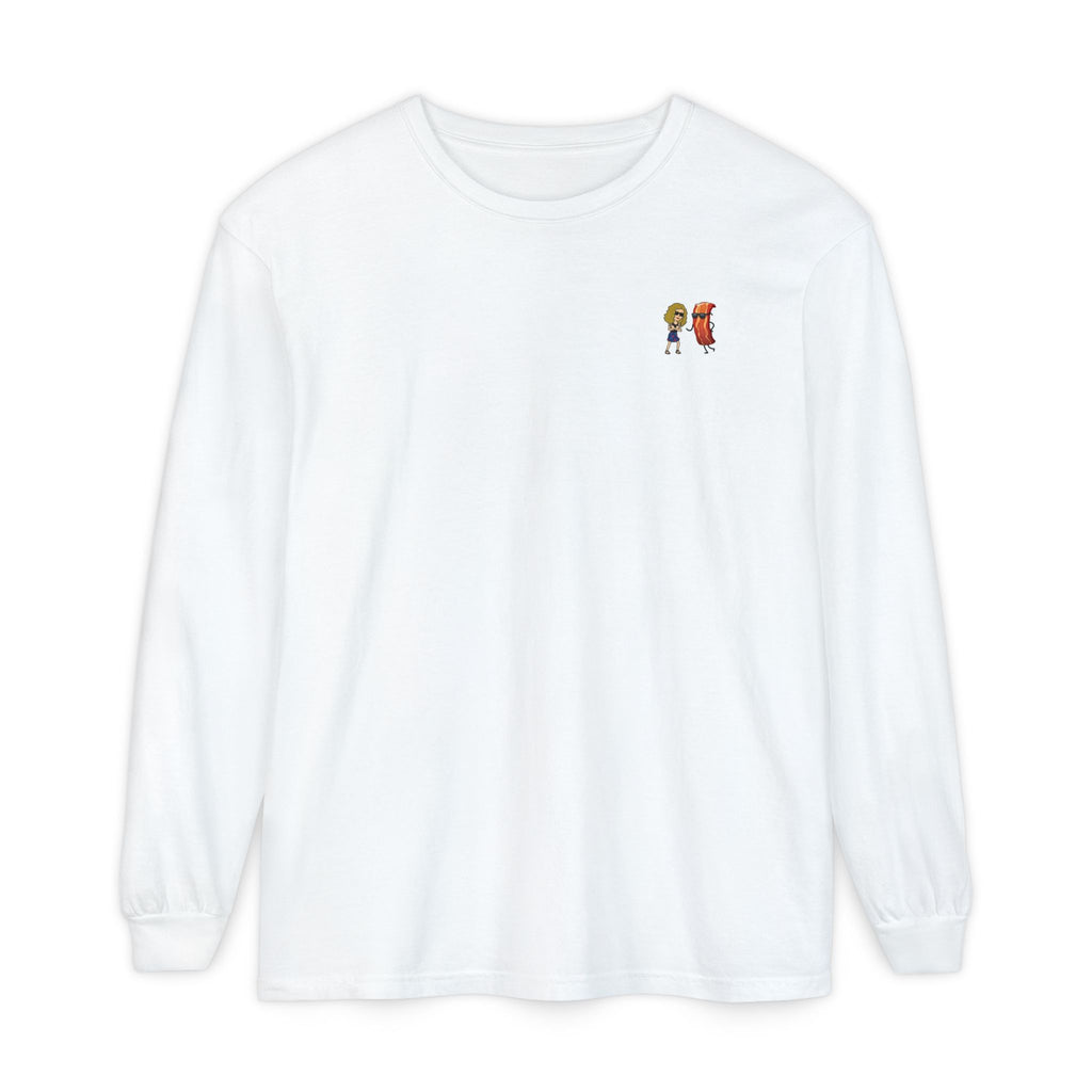 Bacon America Great Again Long Sleeve T-Shirt | Bacon Flag Tee