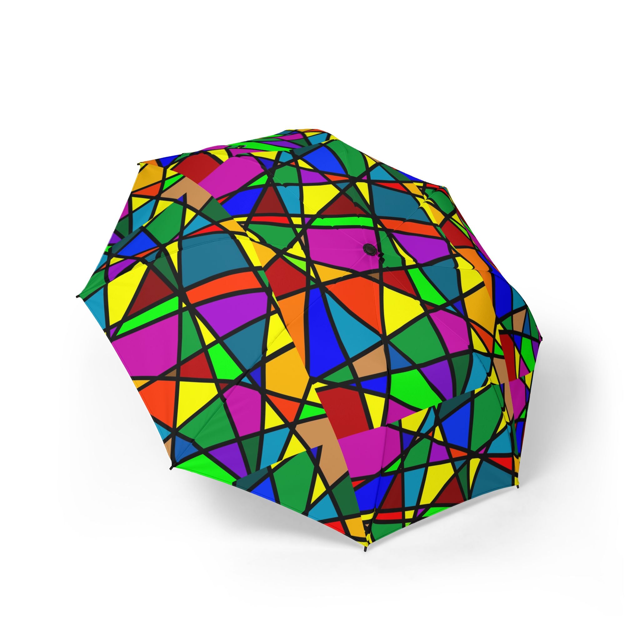 Colorful Stained Glass Abstract Umbrella | Foldable Rain Parasol