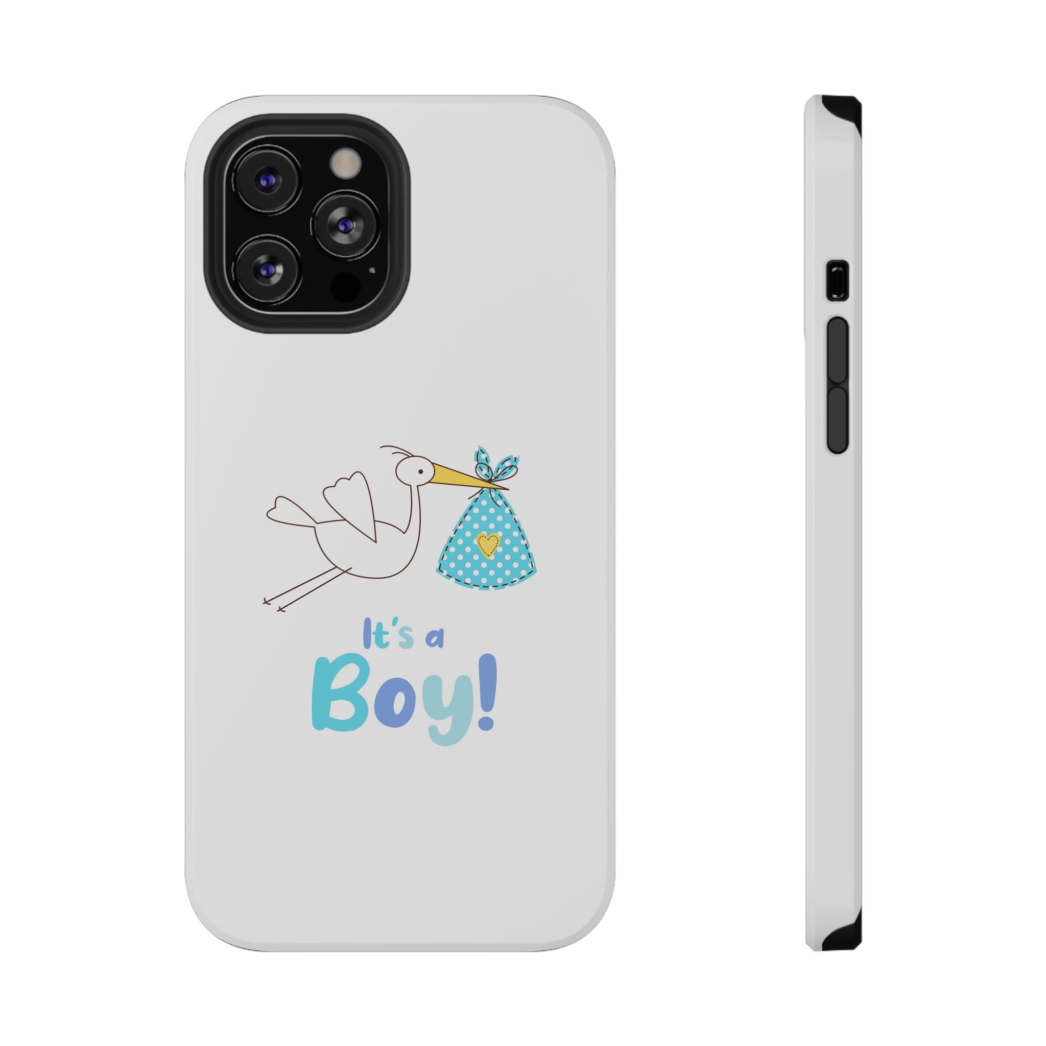 Stork 'It's a Boy' Phone Case | Impact-Resistant Case