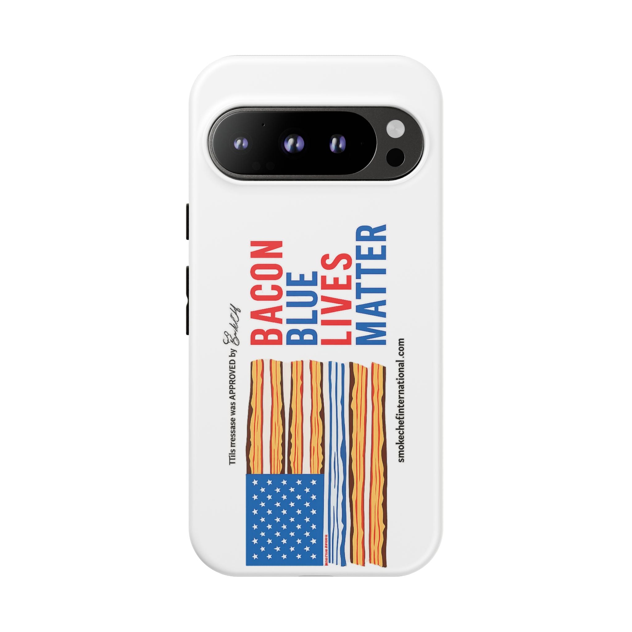 Bacon Blue Lives Matter Phone Case | Patriotic Flag Bacon Illustration