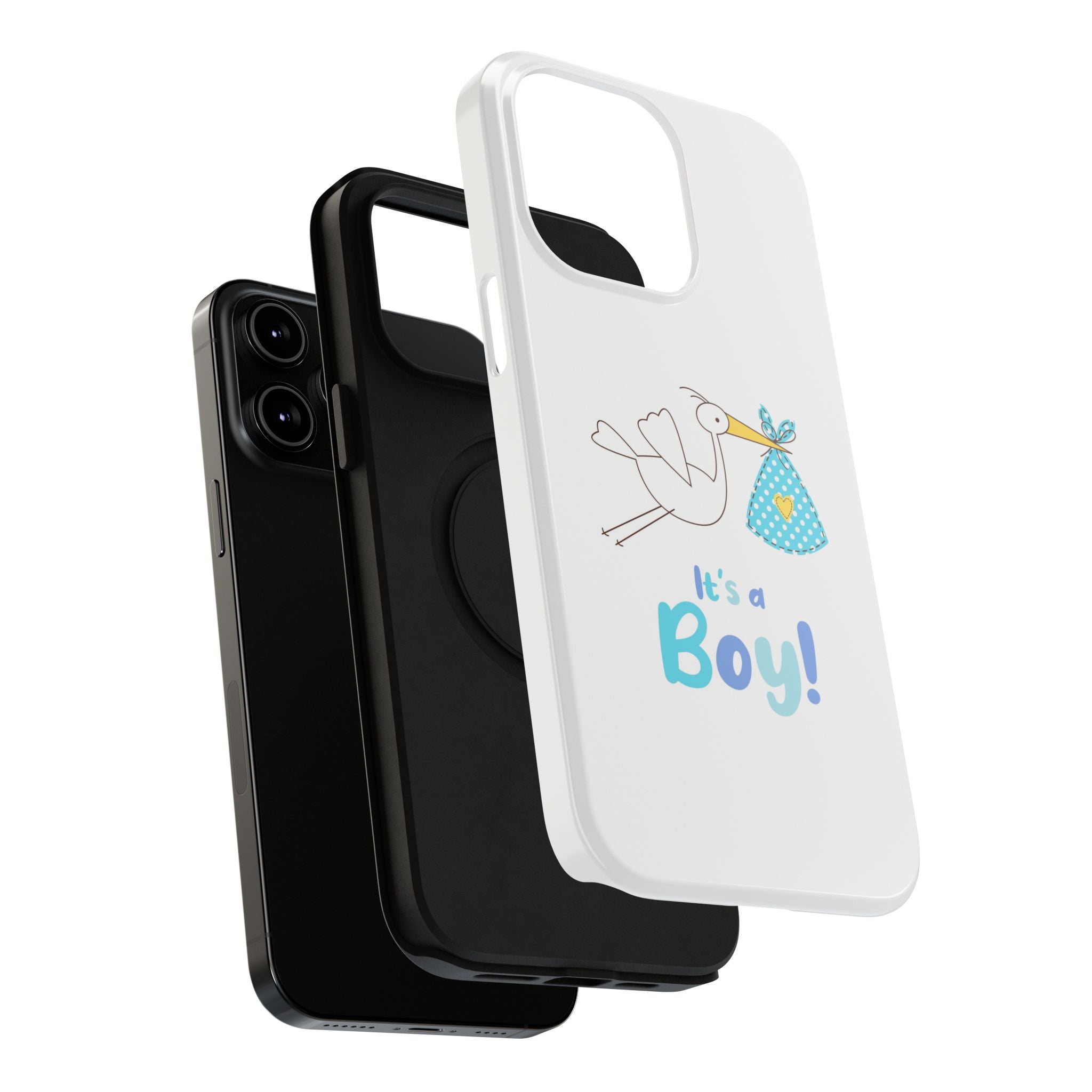 Stork 'It's a Boy' Phone Case | Impact-Resistant Case