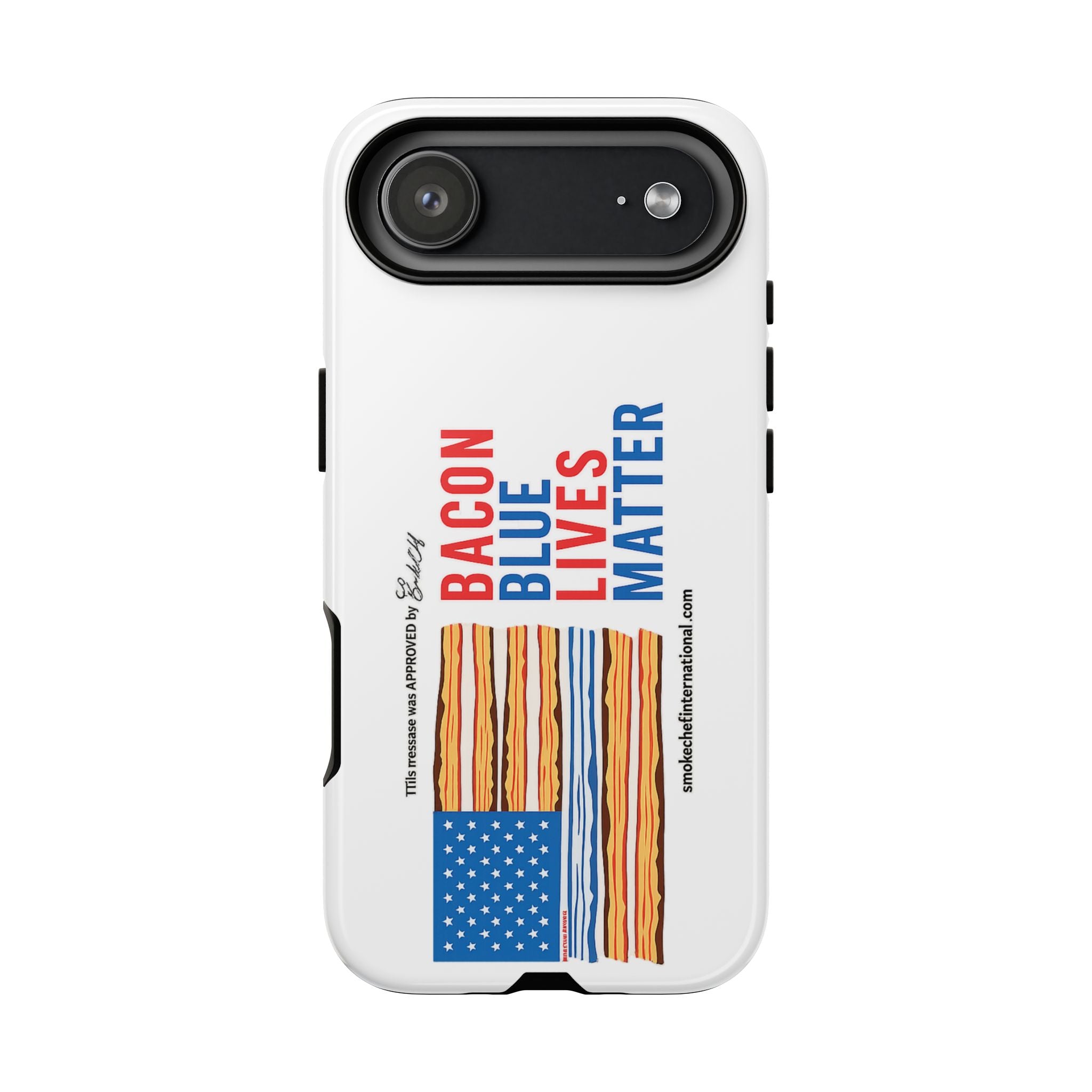 Bacon Blue Lives Matter Phone Case | Patriotic Flag Bacon Illustration