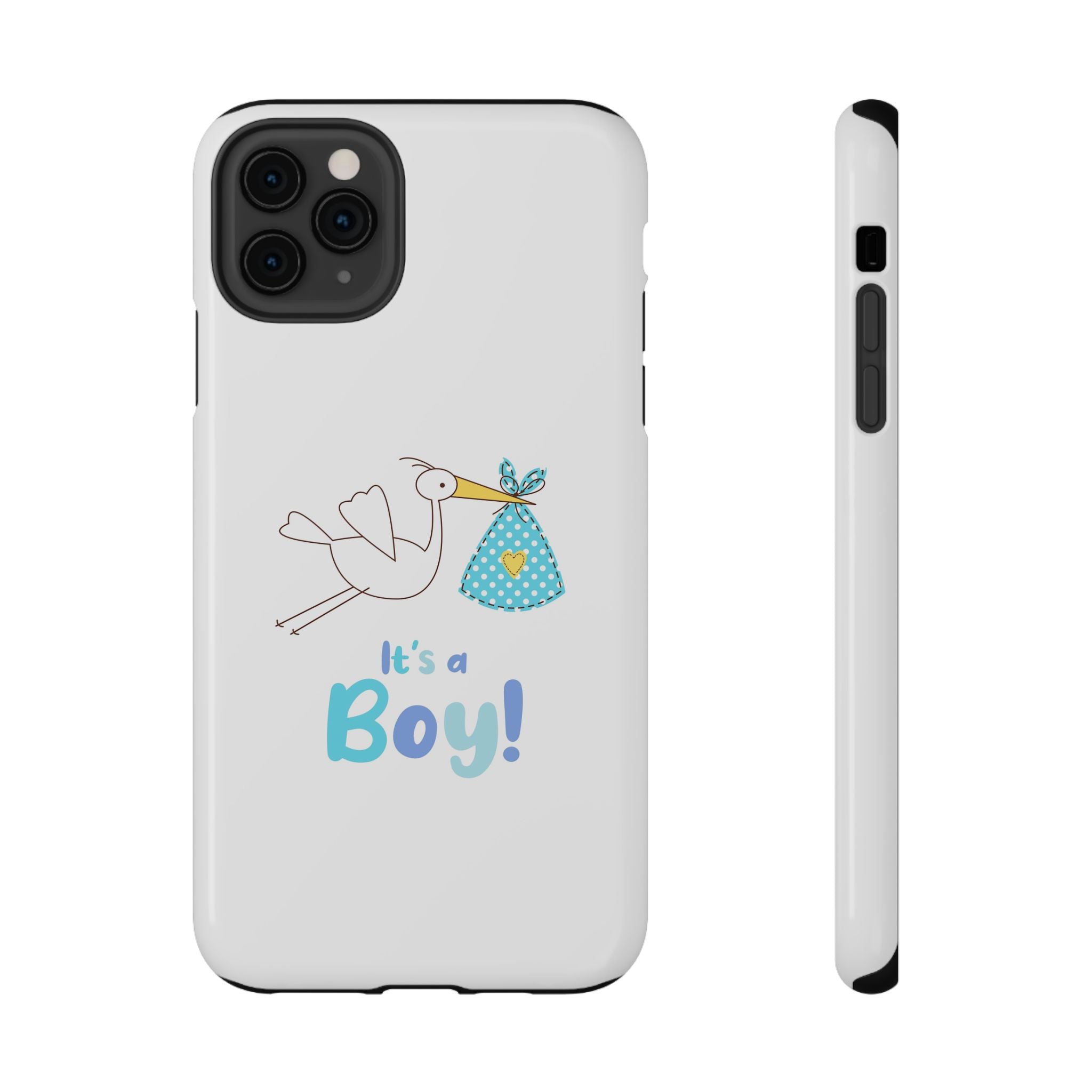 Stork 'It's a Boy' Phone Case | Impact-Resistant Case