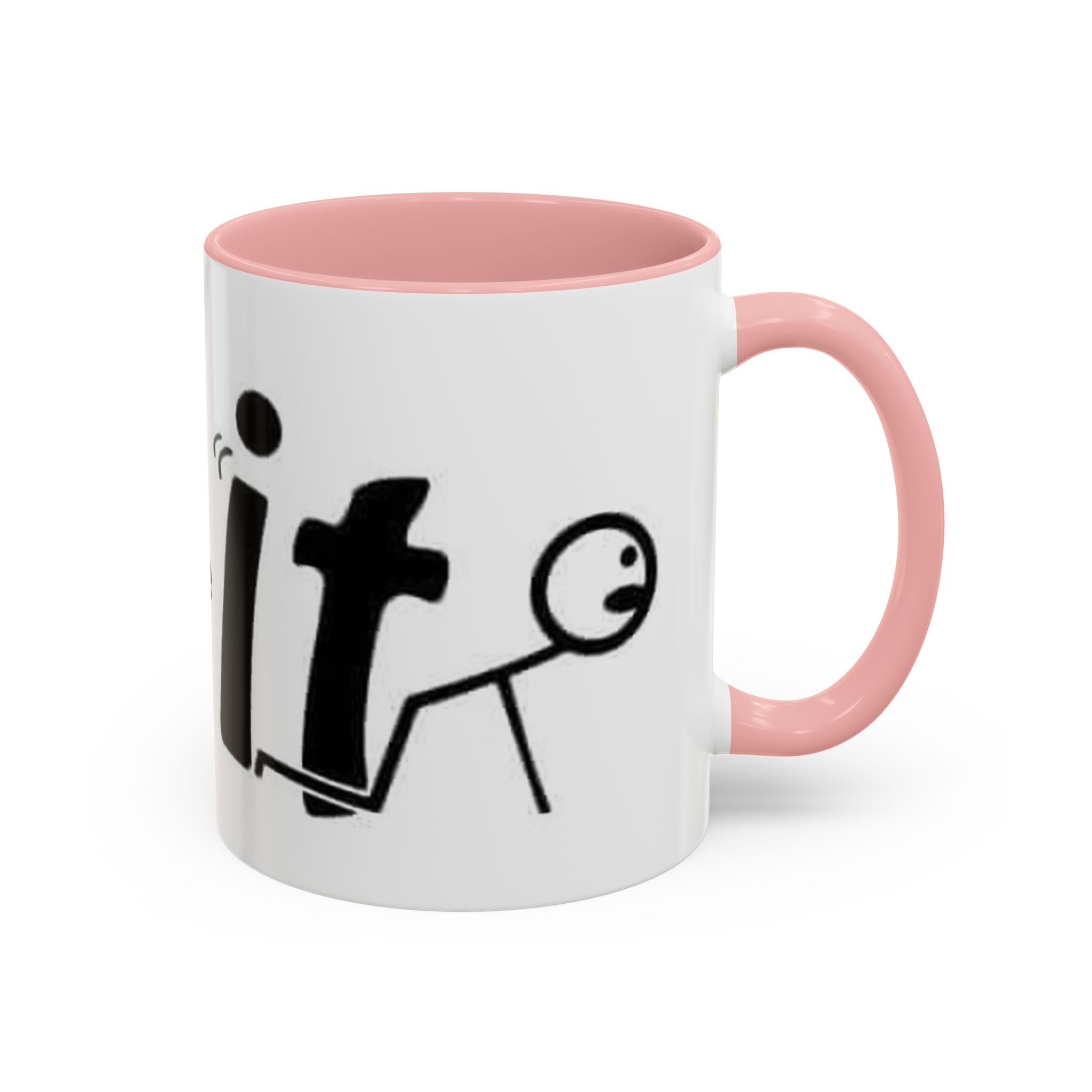 Sit Before It Mug | Funny Stick Figure Coffee Cup, Morning Routine Accent Mug