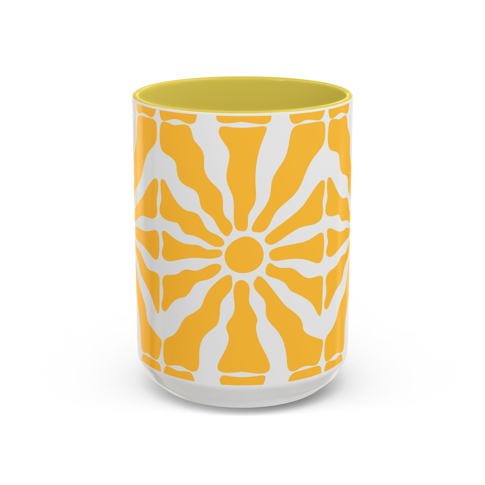 Yellow Sunburst Mug | Ceramic Coffee Cup