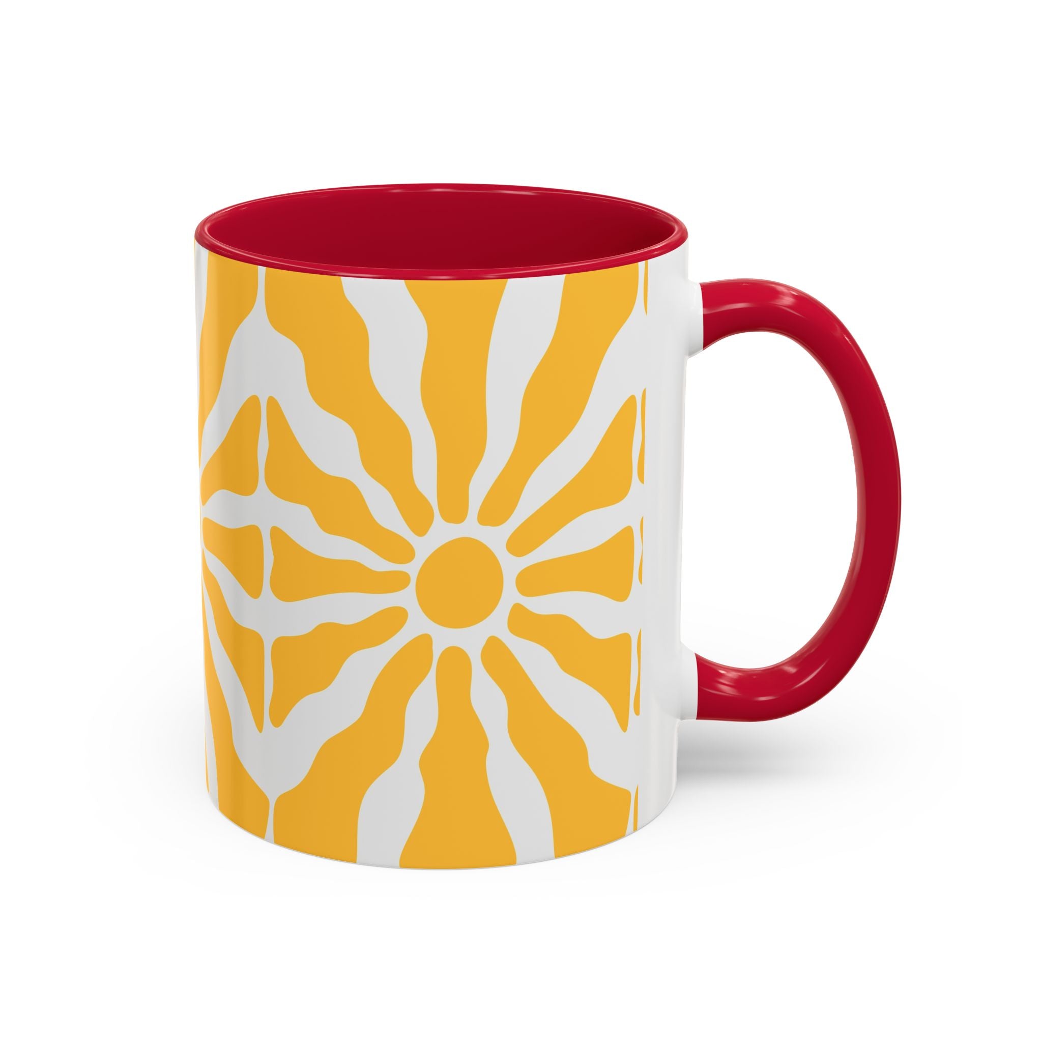 Yellow Sunburst Mug | Ceramic Coffee Cup
