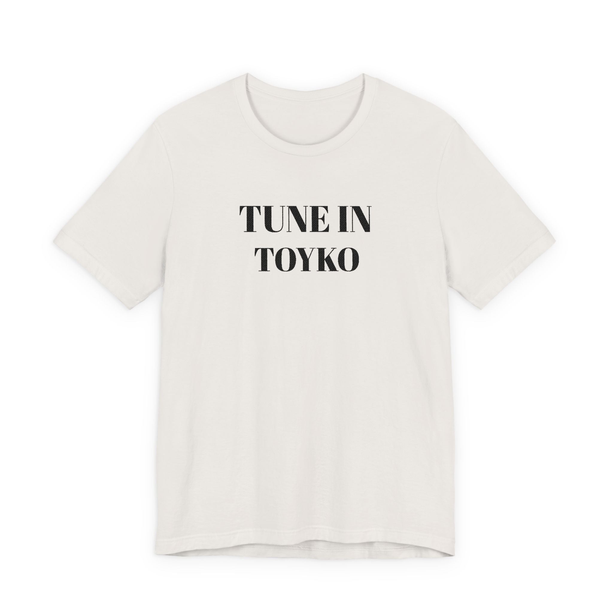 Tune In Toyko Tee | Text Graphic Shirt, Minimalist Stencil Typography