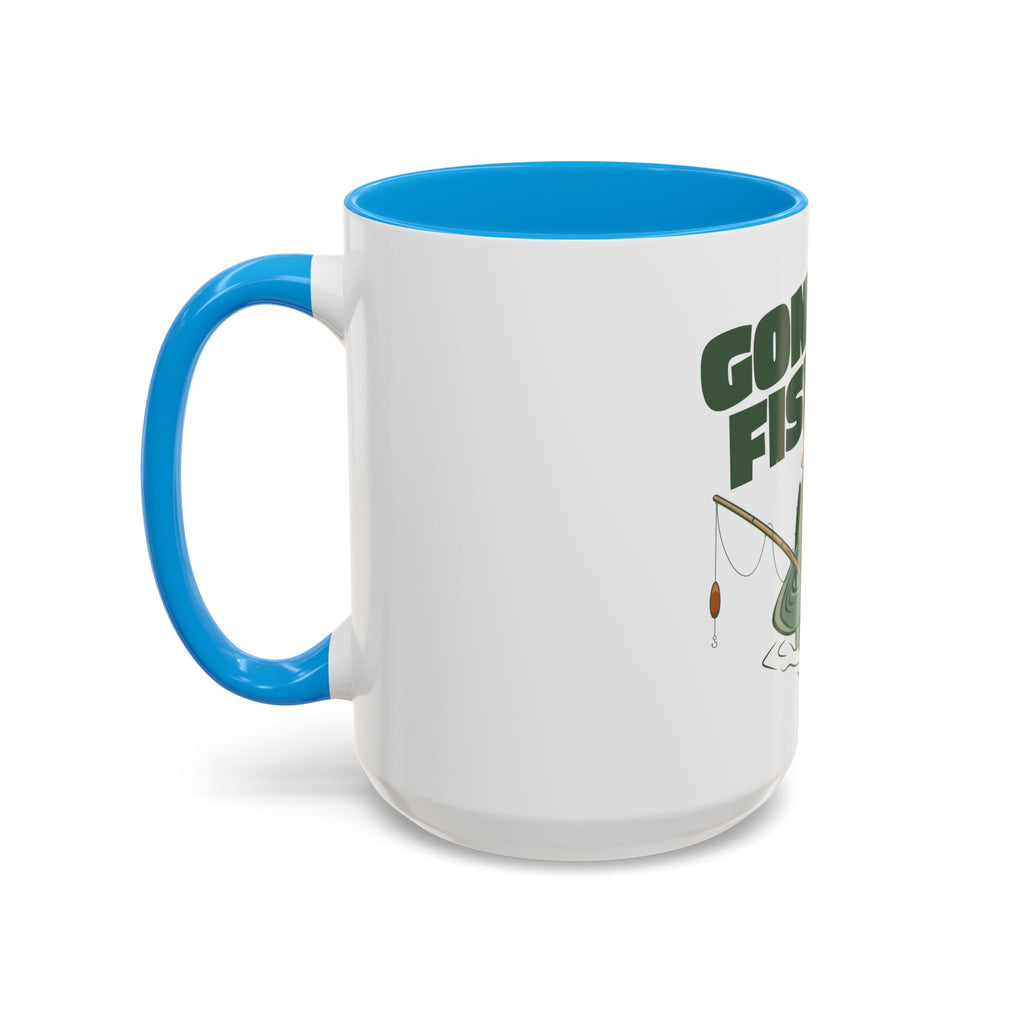 Gone Fishing fish character Mug | 11oz 15oz colorful ceramic