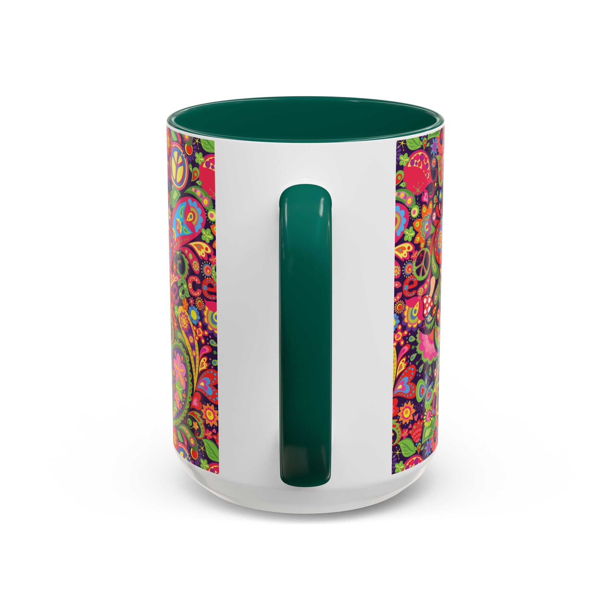 Psychedelic Paisley Peace Mug | Colorful 11oz or 15oz Ceramic