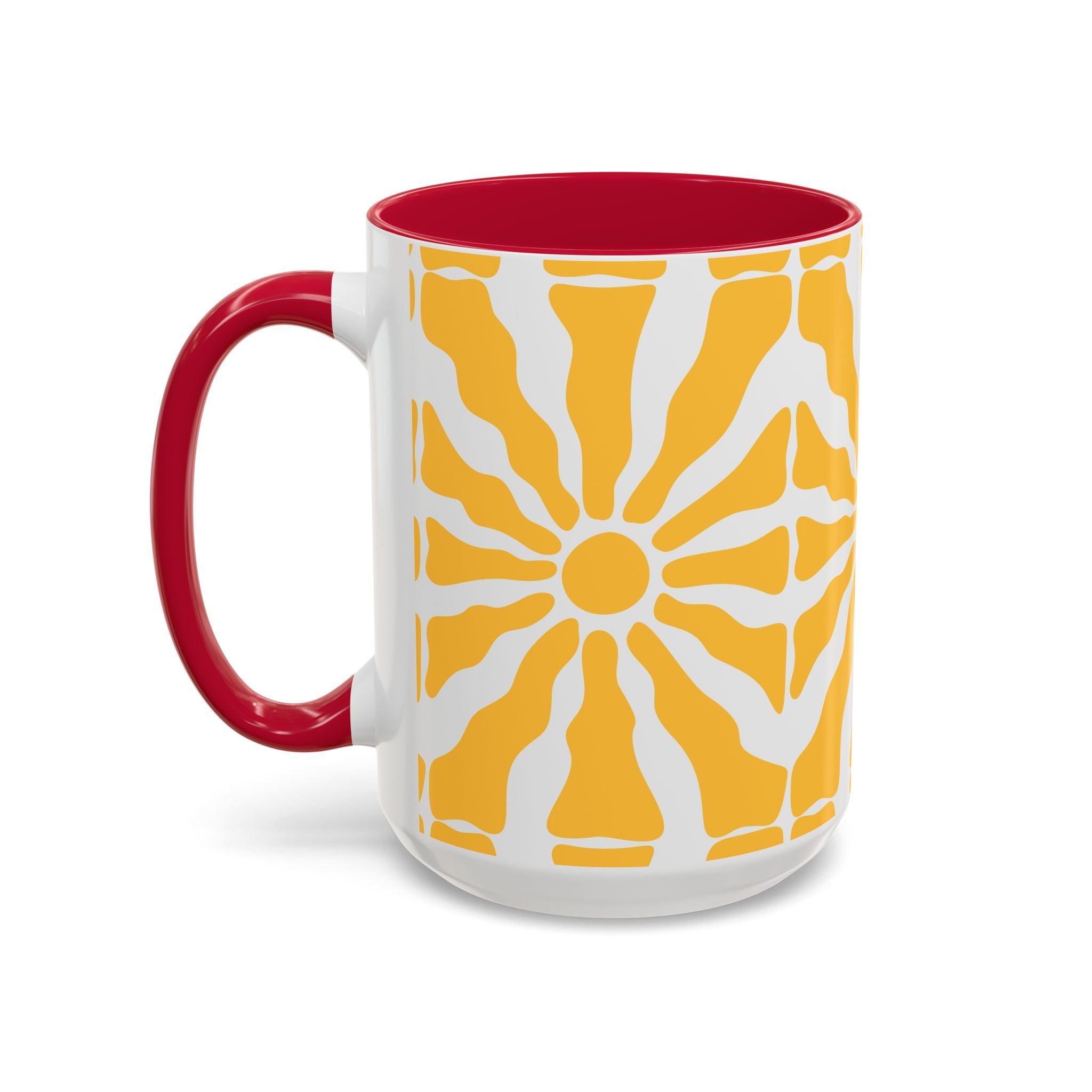 Yellow Sunburst Mug | Ceramic Coffee Cup