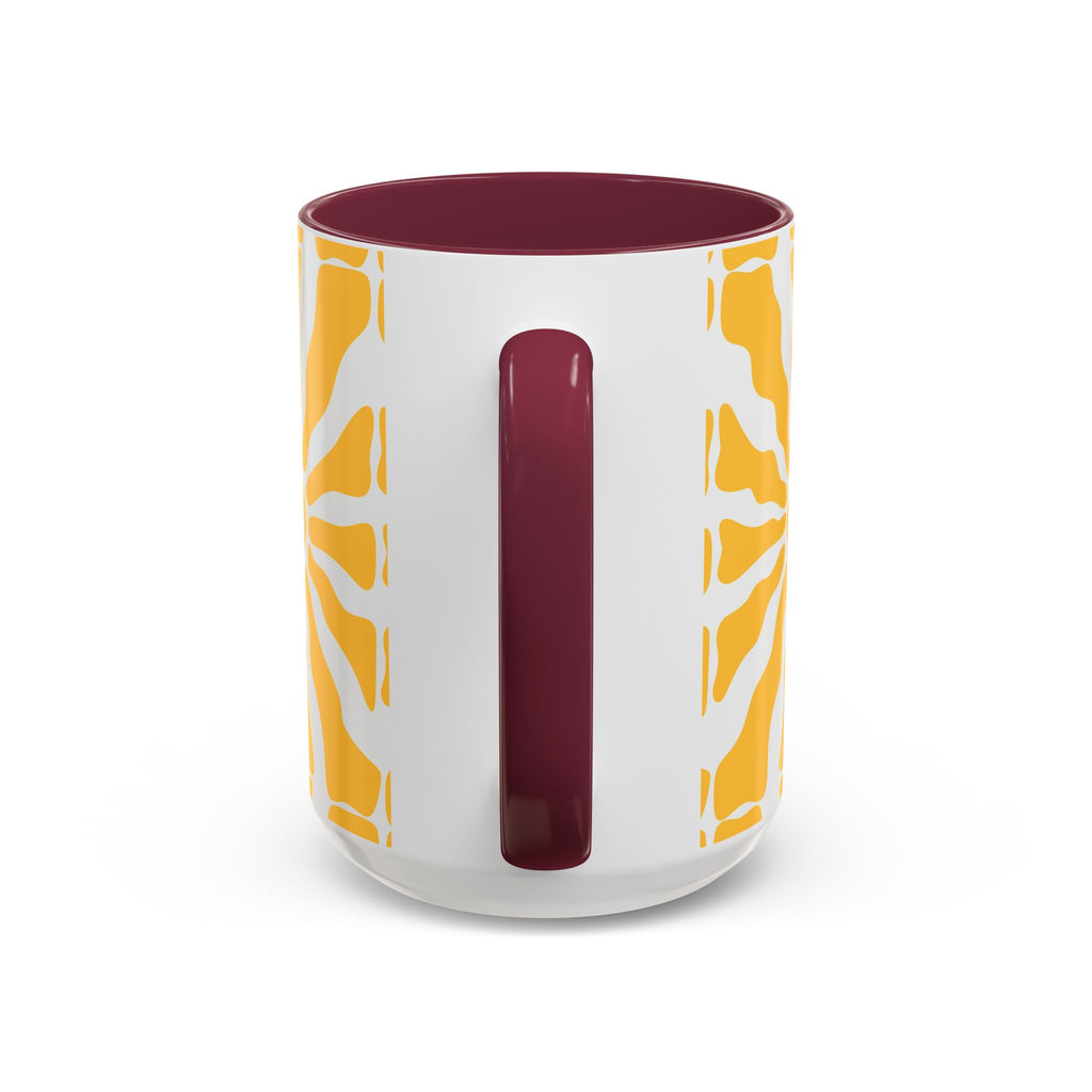 Yellow Sunburst Mug | Ceramic Coffee Cup