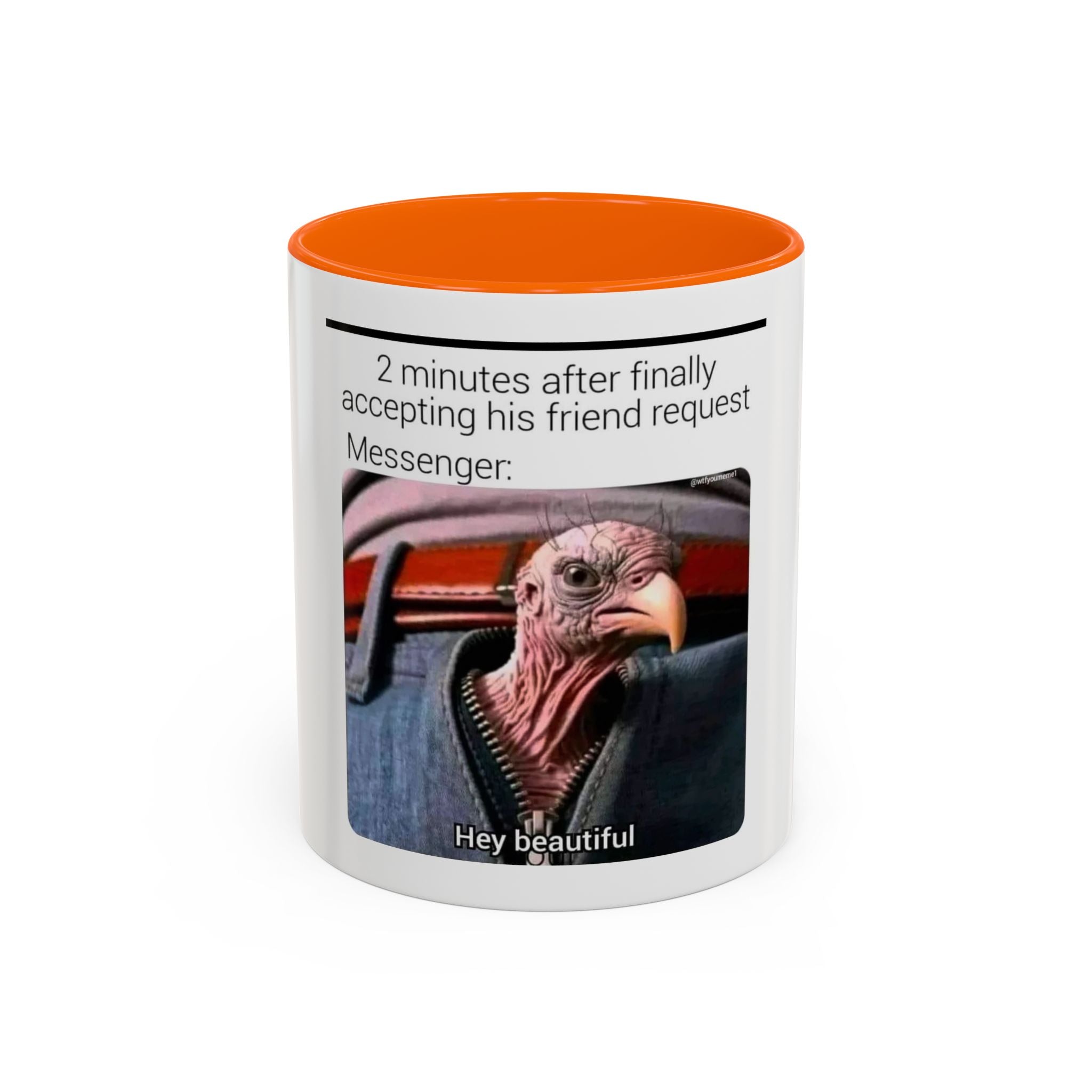 Hey Beautiful Turkey Meme Mug | Accent Coffee Mug 11oz 15oz