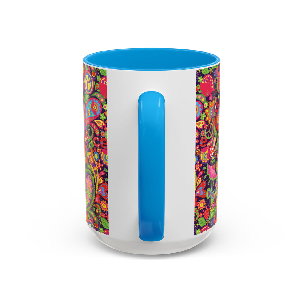 Psychedelic Paisley Peace Mug | Colorful 11oz or 15oz Ceramic