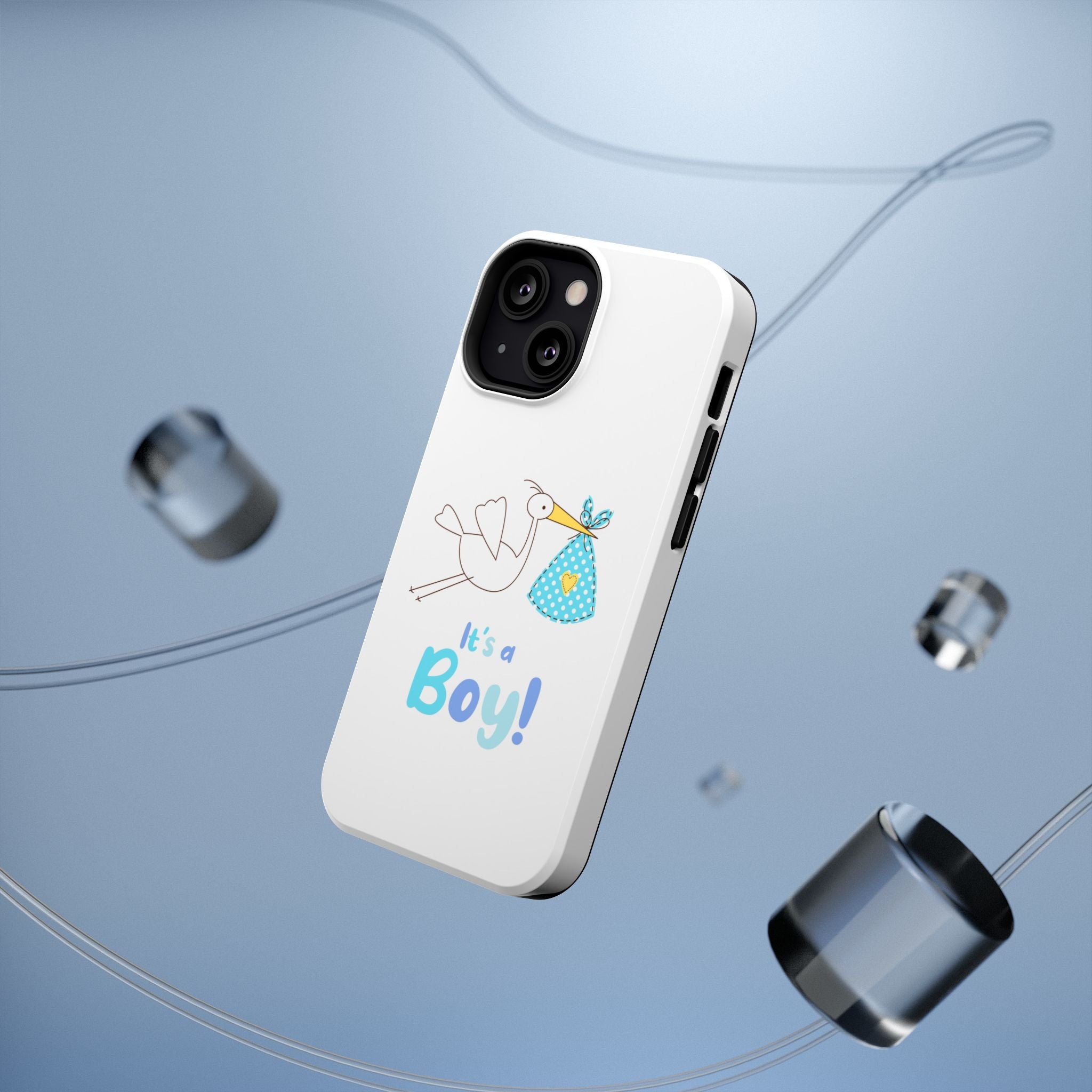 Stork 'It's a Boy' Phone Case | Impact-Resistant Case