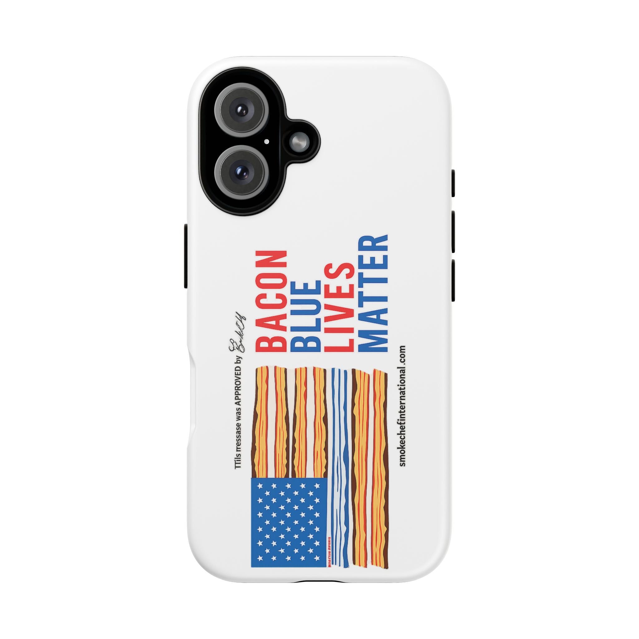 Bacon Blue Lives Matter Phone Case | Patriotic Flag Bacon Illustration