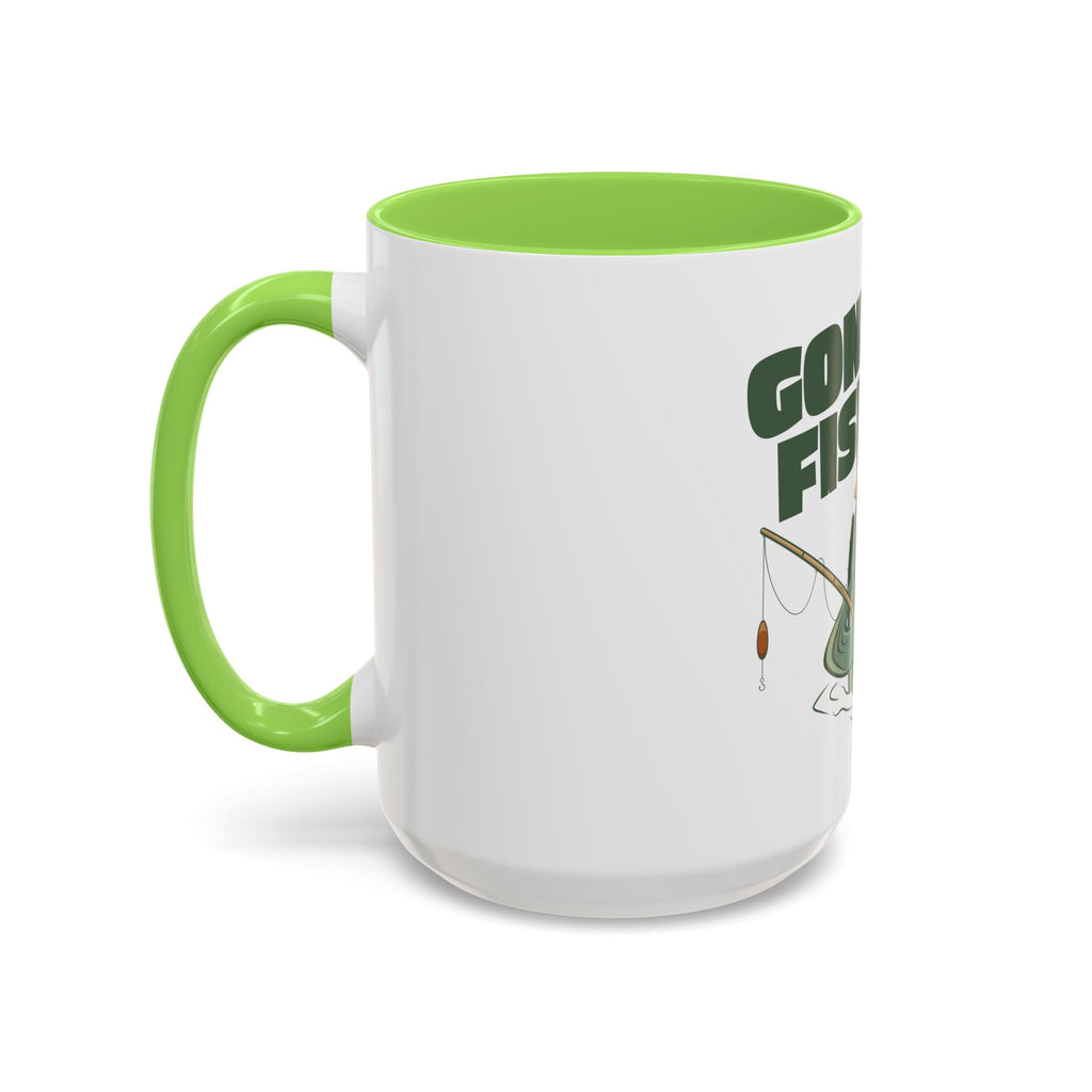 Gone Fishing fish character Mug | 11oz 15oz colorful ceramic