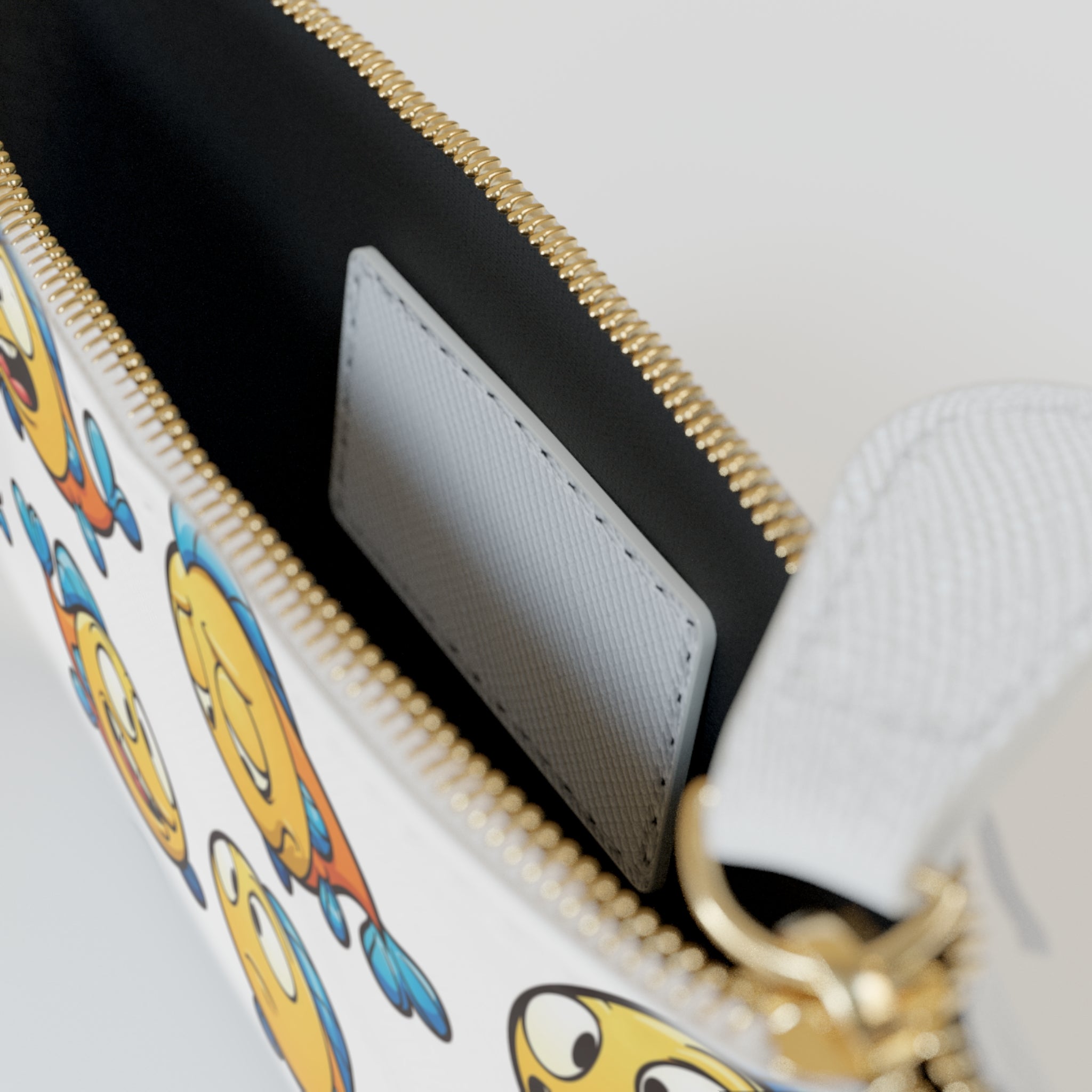 Cartoon Fish Pattern Mini Clutch Bag | Cute Yellow Blue Fish Wallet