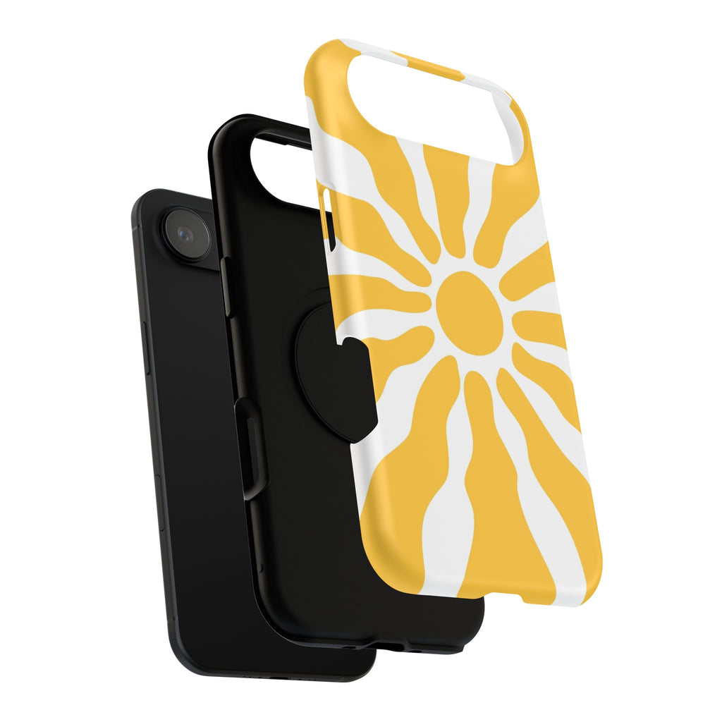 Retro Sunburst iPhone Case | Impact-Resistant Phone Case