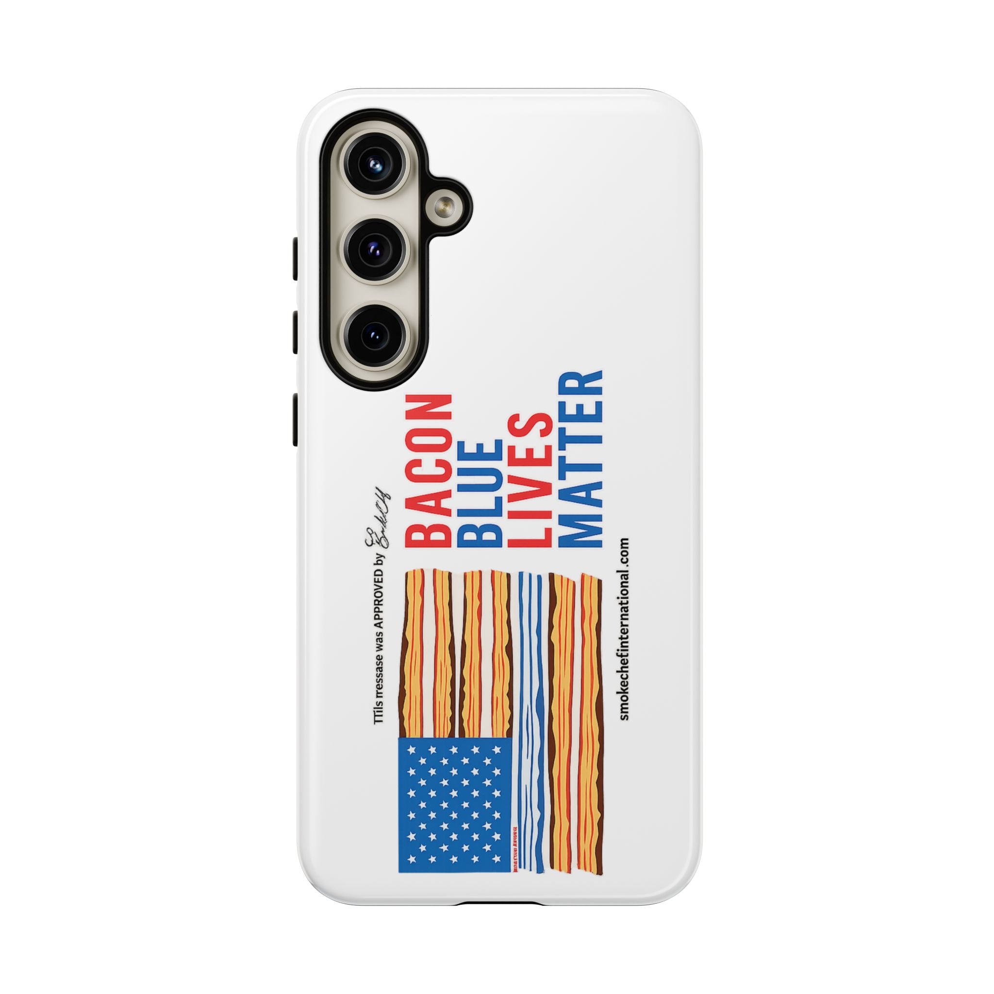 Bacon Blue Lives Matter Phone Case | Patriotic Flag Bacon Illustration