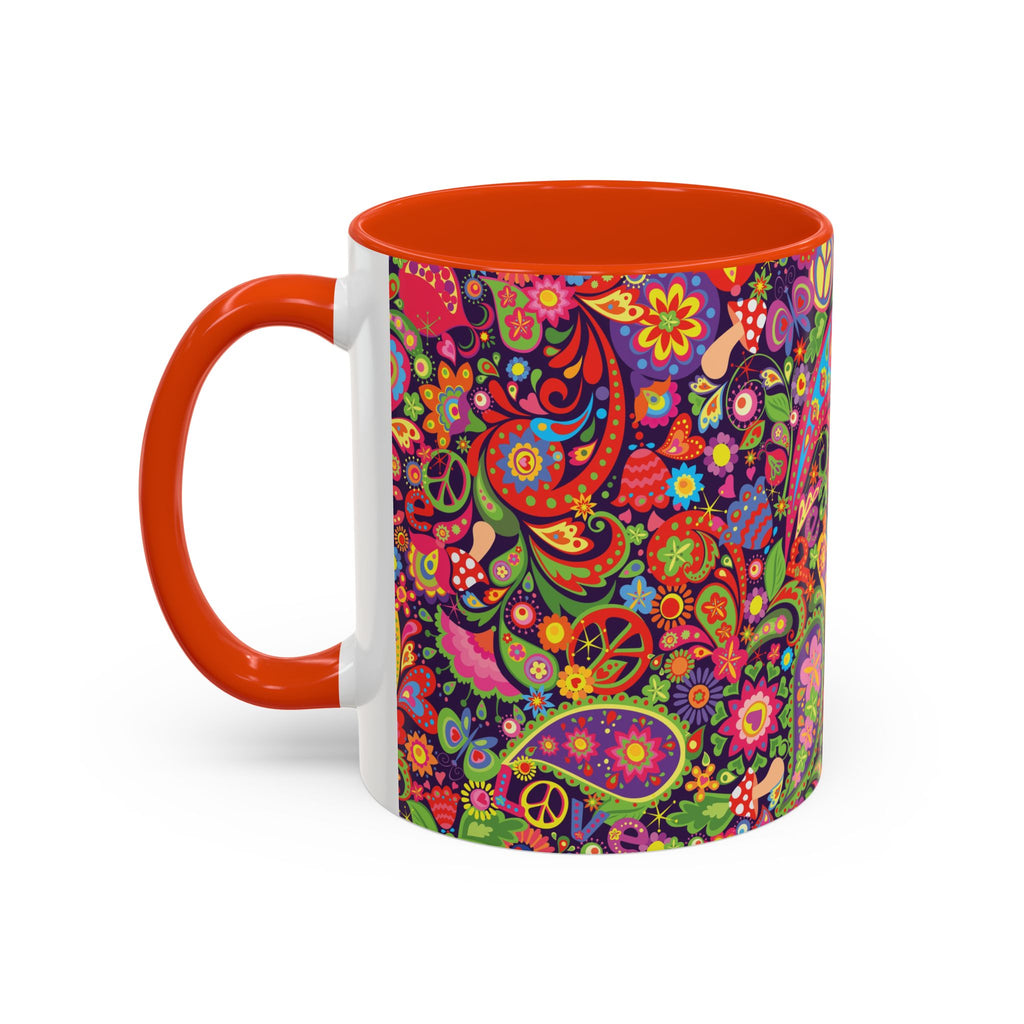 Psychedelic Paisley Peace Mug | Colorful 11oz or 15oz Ceramic