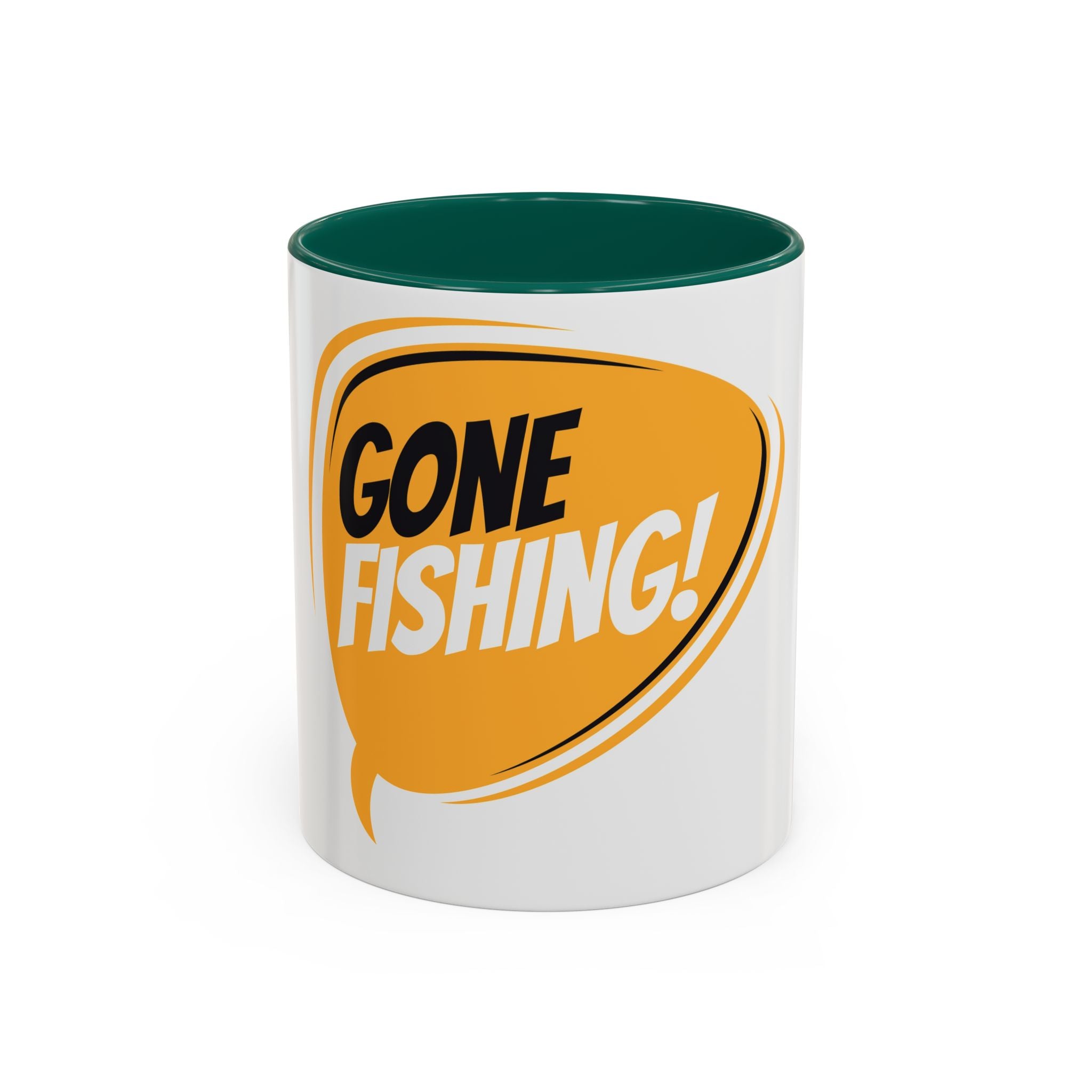 Gone Fishing Speech Bubble Mug | Fishing Quote Coffee Cup