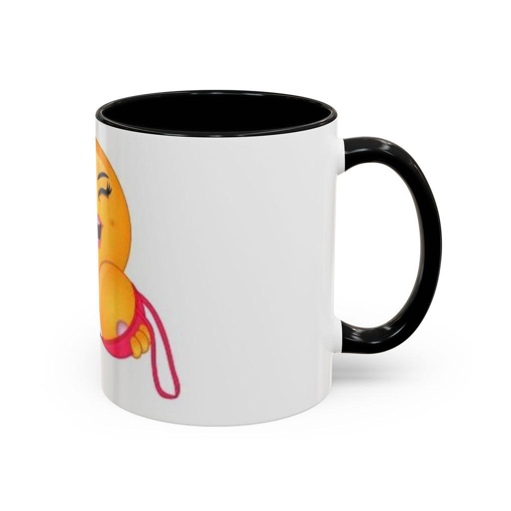Winking Boob Emoji Mug Accent Coffee Mug | 11oz 15oz