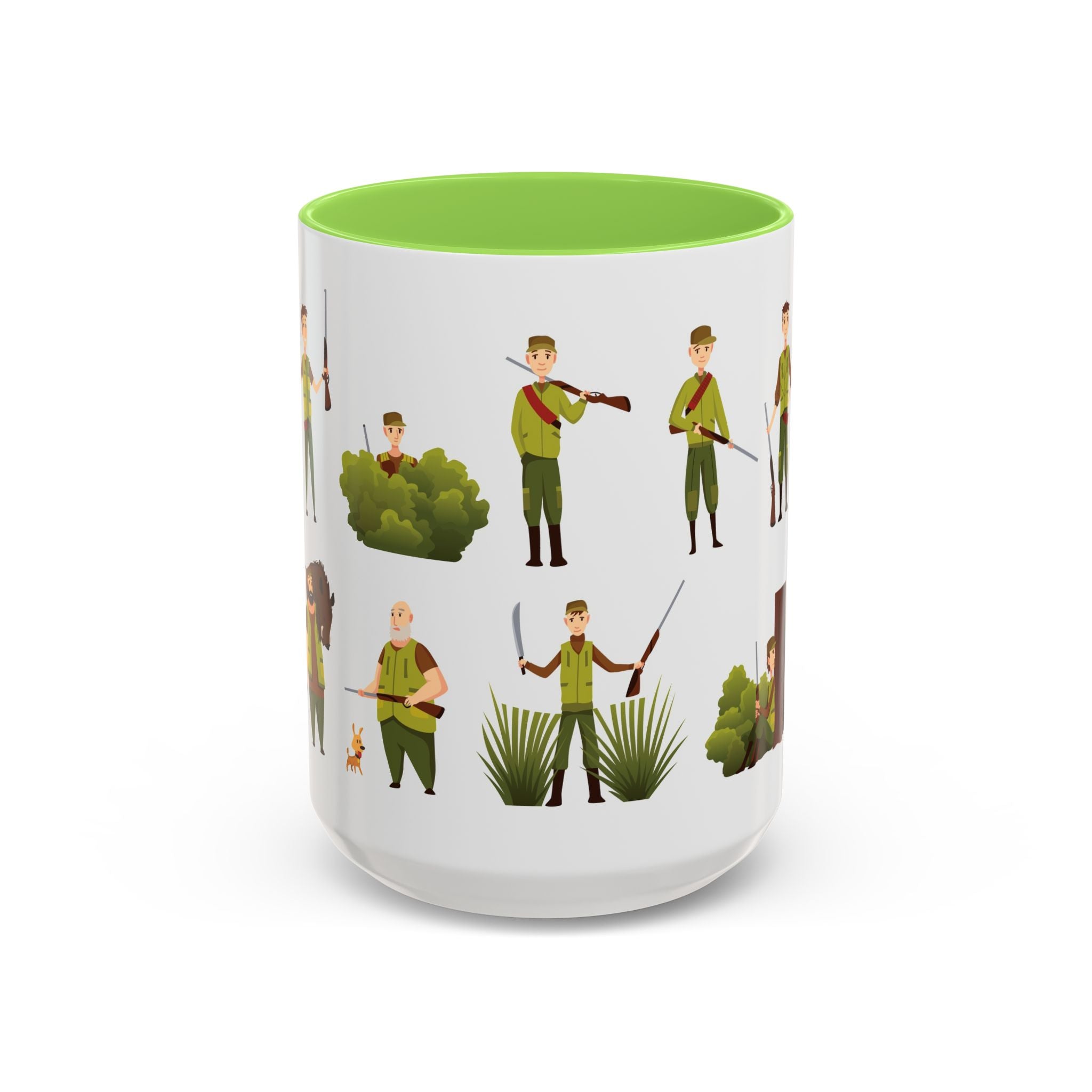 Hunter Pattern Mug | Hunting Illustrations, Outdoorsman Coffee Cup