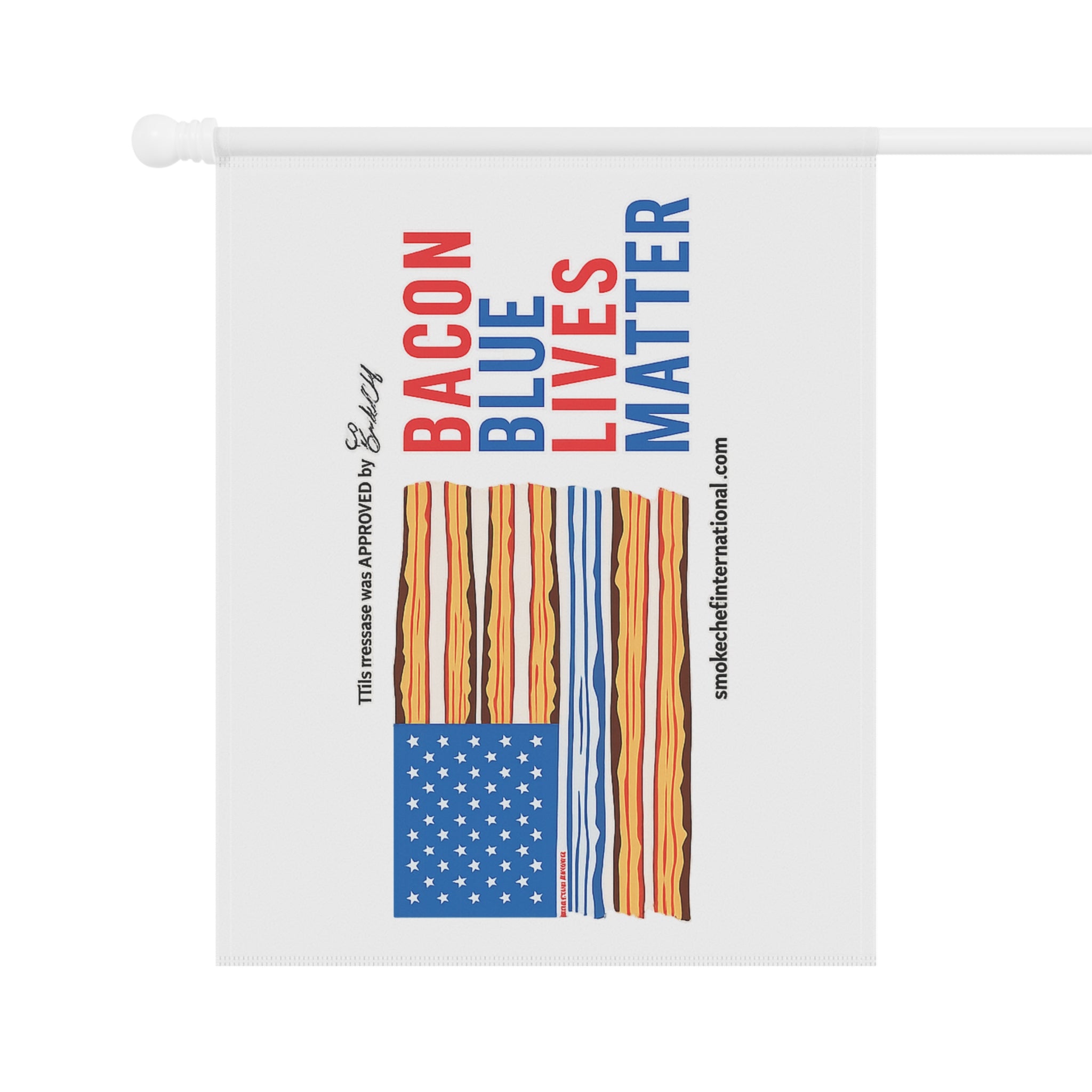 Bacon Blue Lives Matter Flag Garden Banner | House Yard Decor