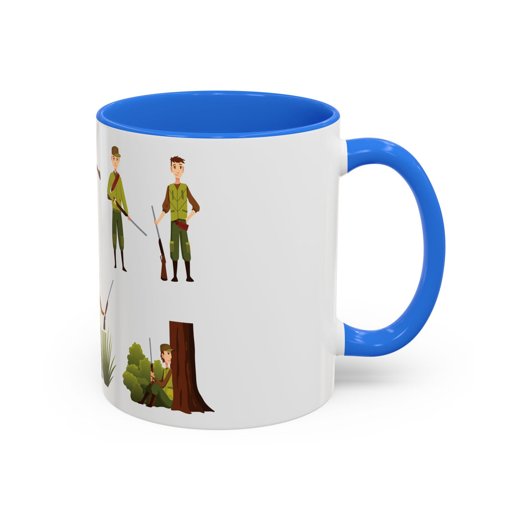 Hunter Pattern Mug | Hunting Illustrations, Outdoorsman Coffee Cup