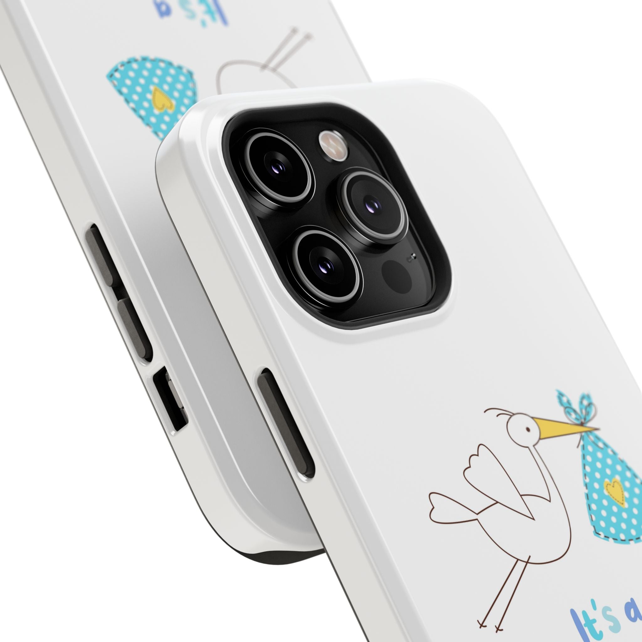 Stork 'It's a Boy' Phone Case | Impact-Resistant Case