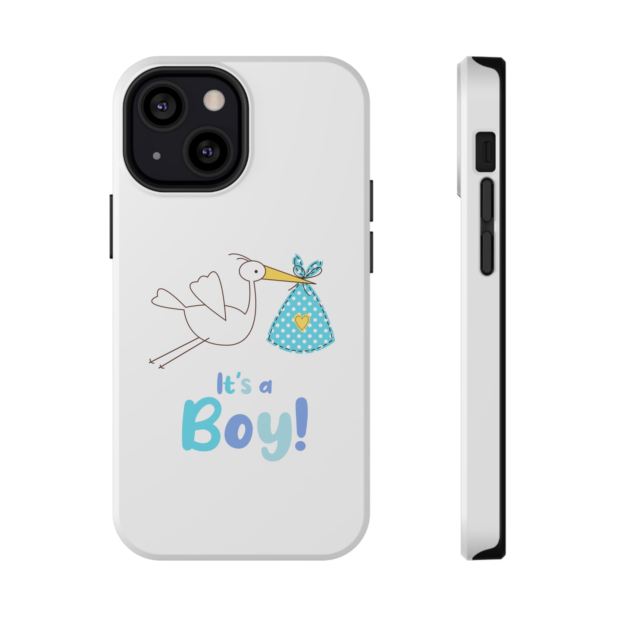 Stork 'It's a Boy' Phone Case | Impact-Resistant Case