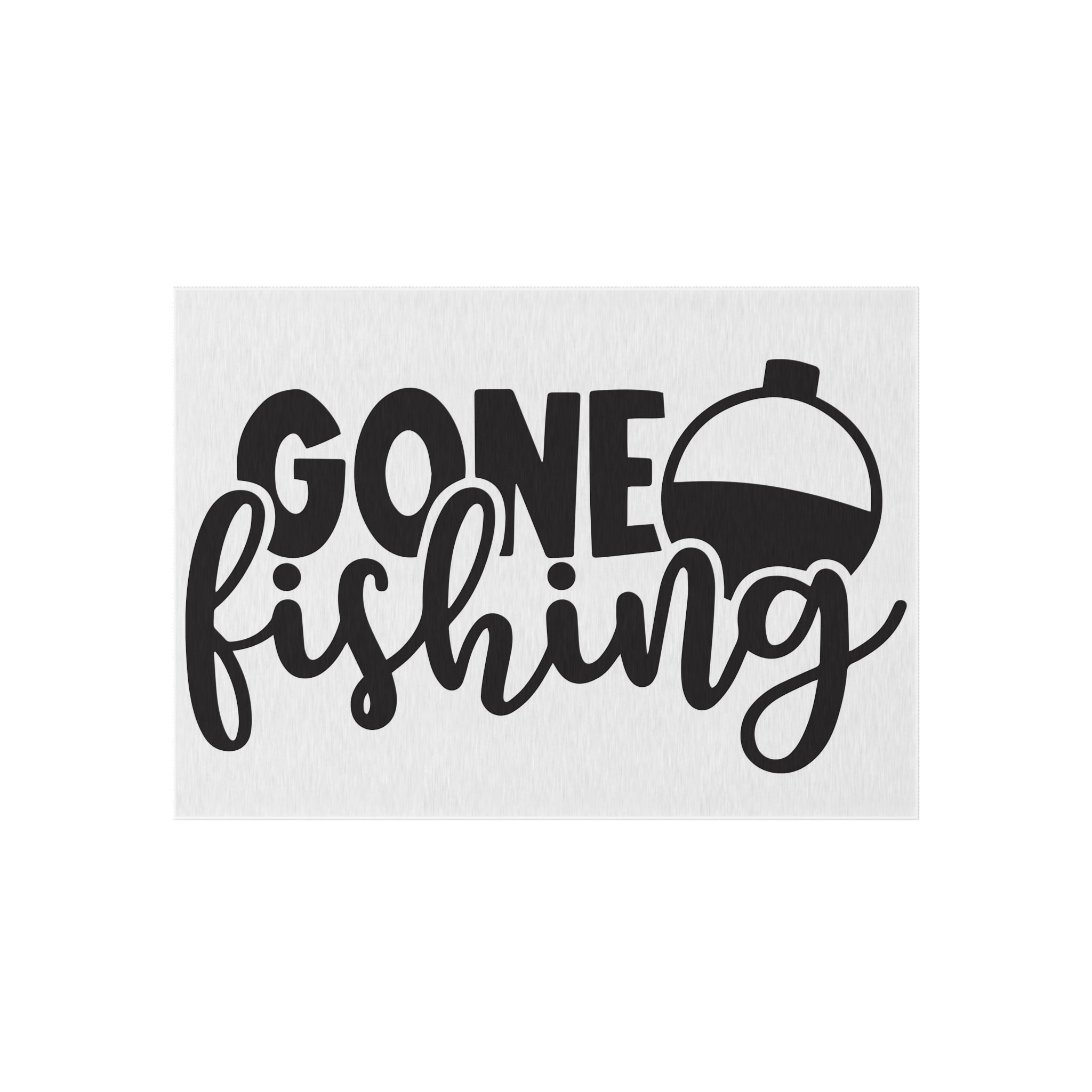 Gone Fishing Outdoor Rug | Fishing Float Graphic Mat