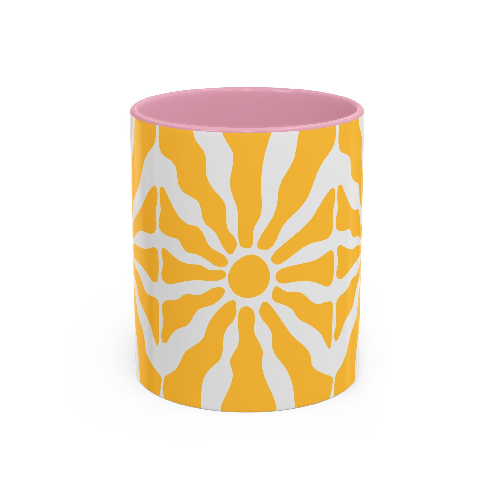 Yellow Sunburst Mug | Ceramic Coffee Cup