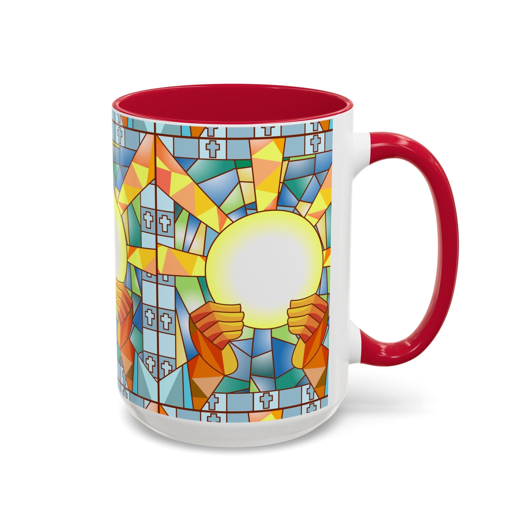 Stained Glass Eucharist Chalice Mug | Church Communion Ceramic Mug