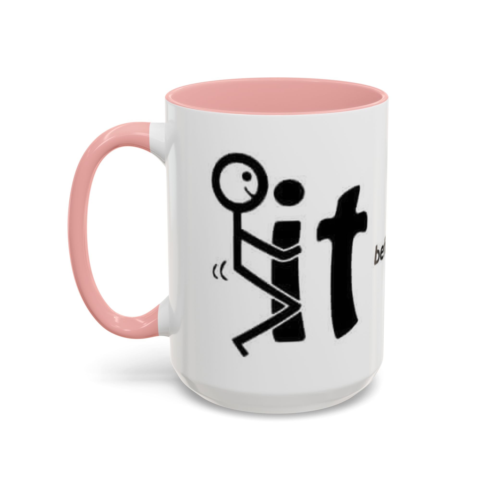Sit Before It Mug | Funny Stick Figure Coffee Cup, Morning Routine Accent Mug