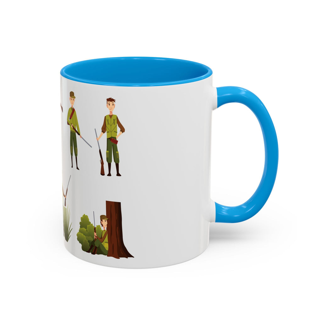 Hunter Pattern Mug | Hunting Illustrations, Outdoorsman Coffee Cup