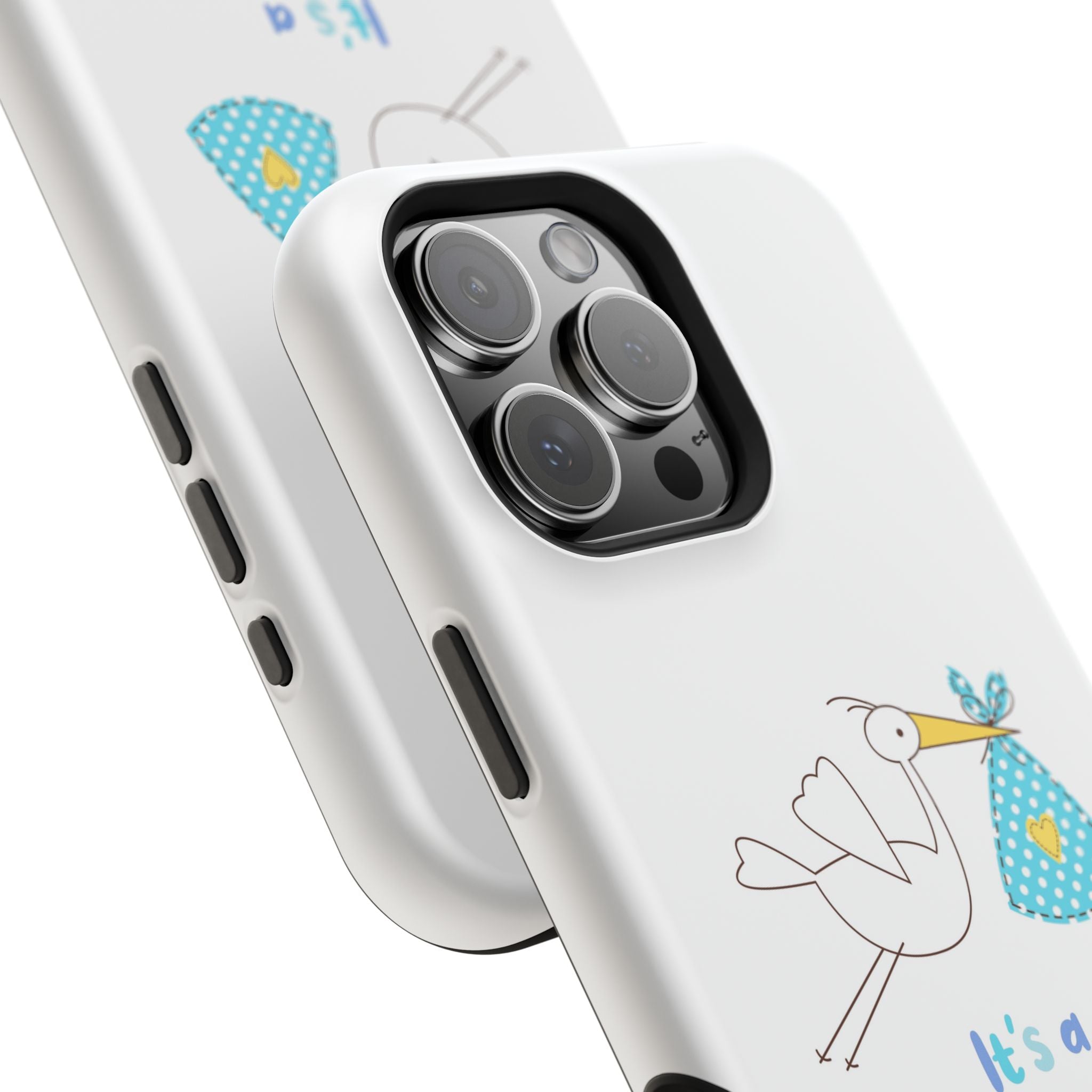 Stork 'It's a Boy' Phone Case | Impact-Resistant Case