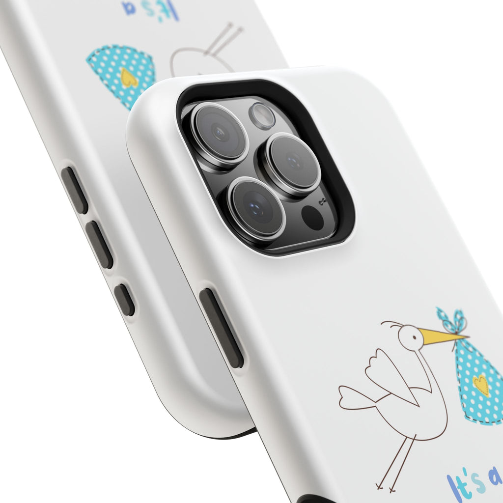 Stork 'It's a Boy' Phone Case | Impact-Resistant Case