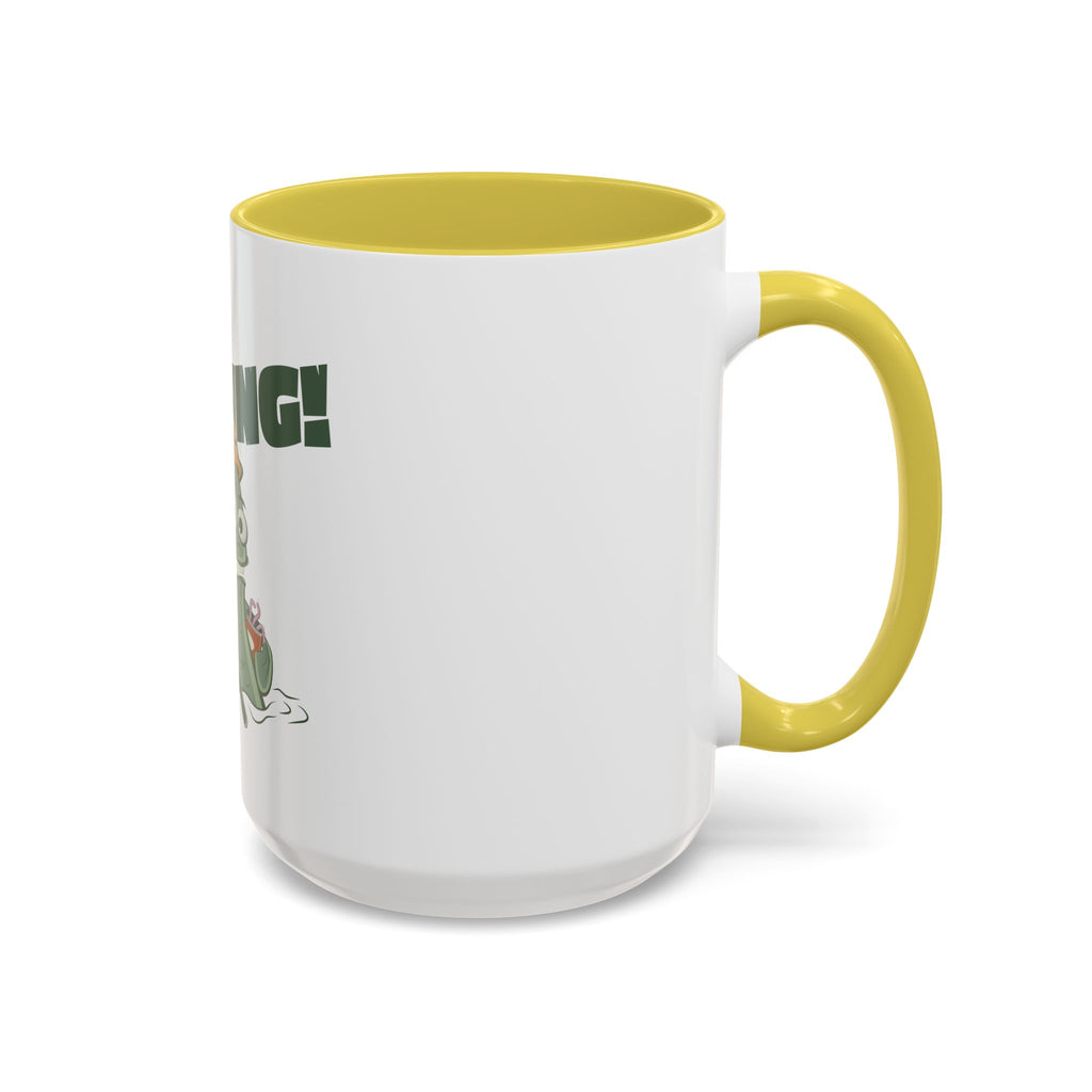 Gone Fishing fish character Mug | 11oz 15oz colorful ceramic