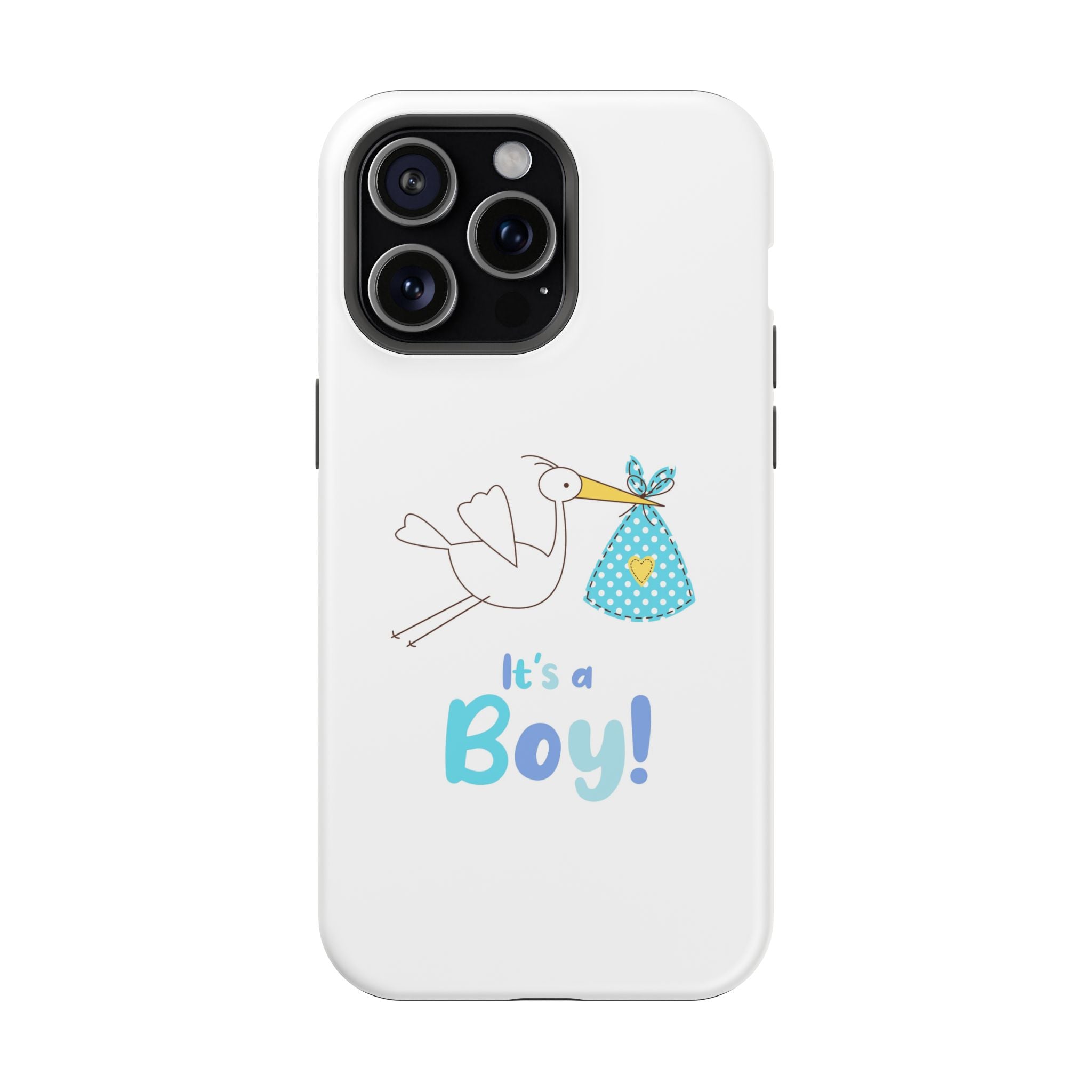 Stork 'It's a Boy' Phone Case | Impact-Resistant Case