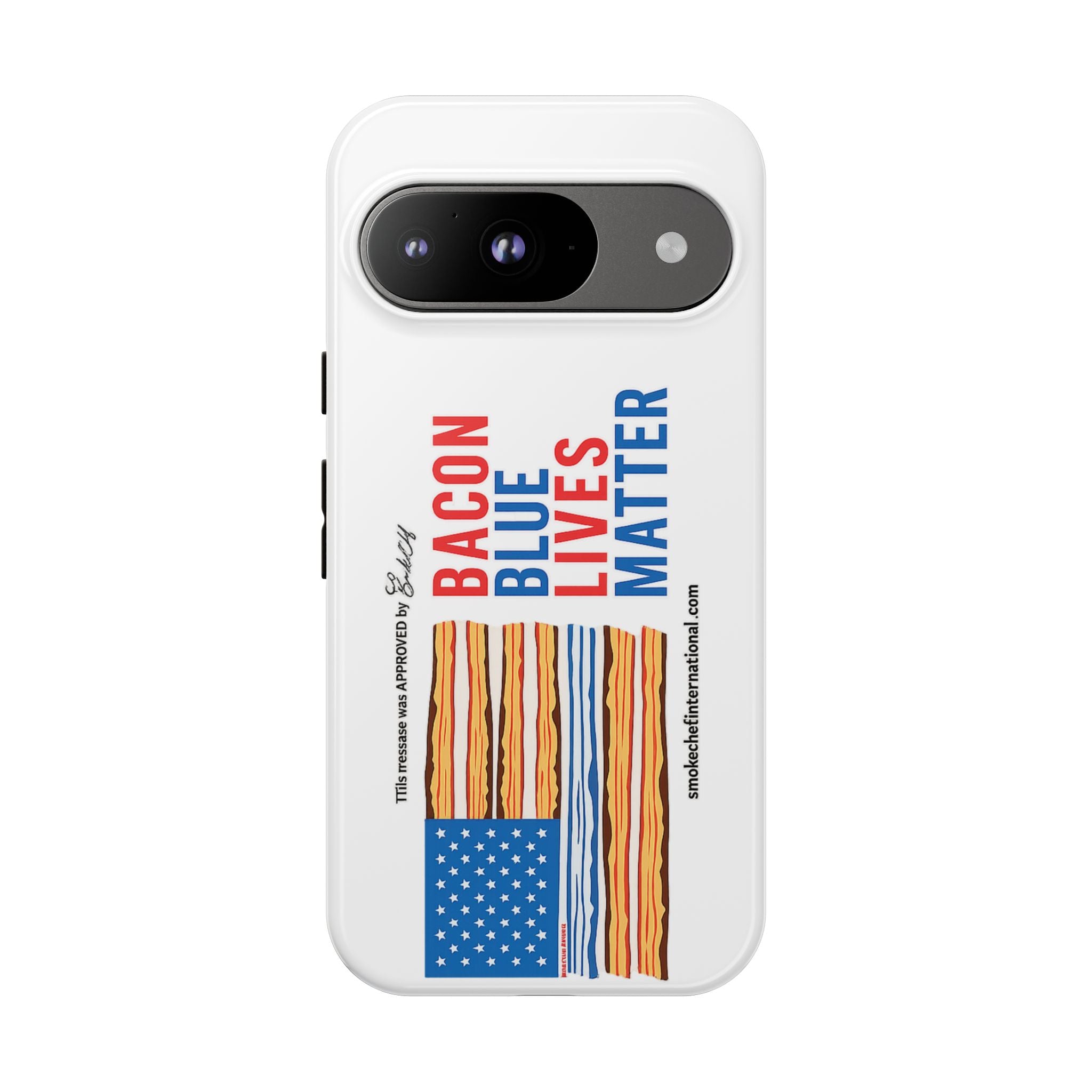 Bacon Blue Lives Matter Phone Case | Patriotic Flag Bacon Illustration
