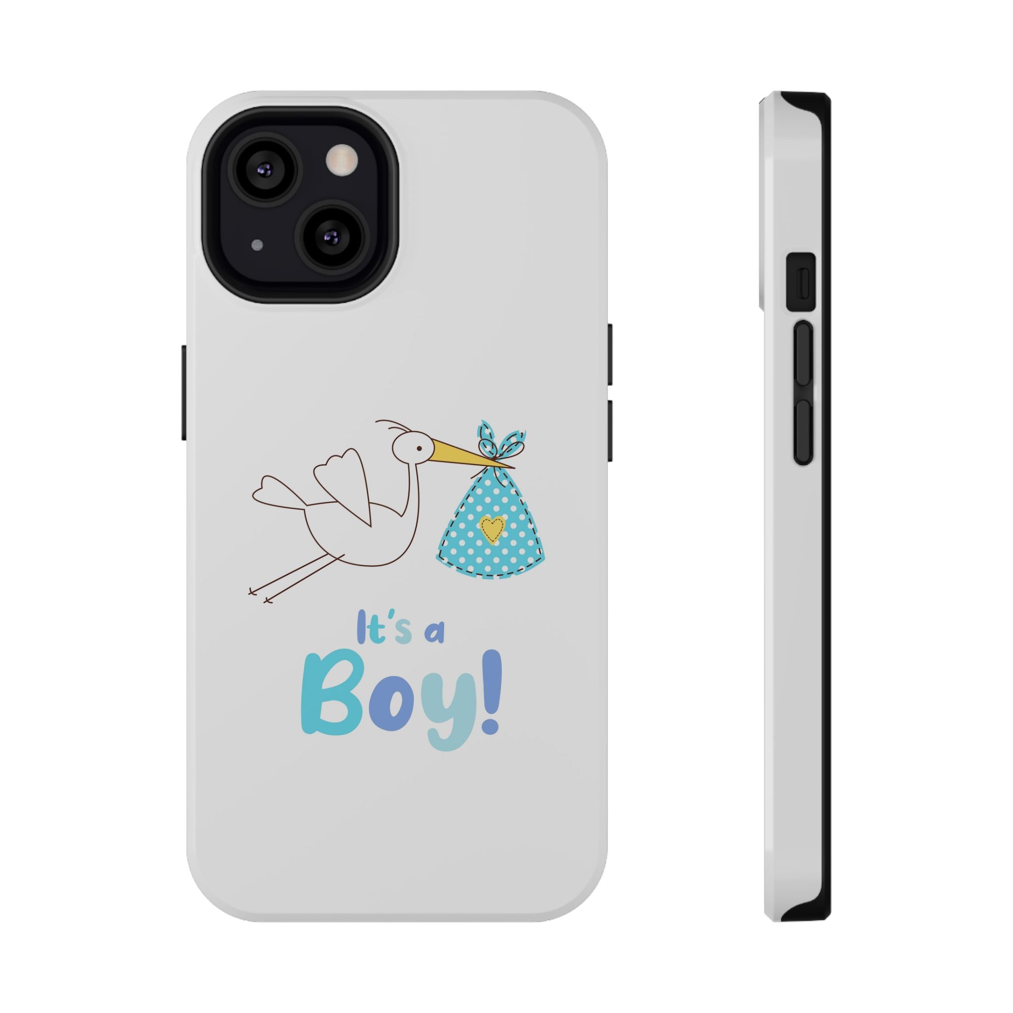 Stork 'It's a Boy' Phone Case | Impact-Resistant Case