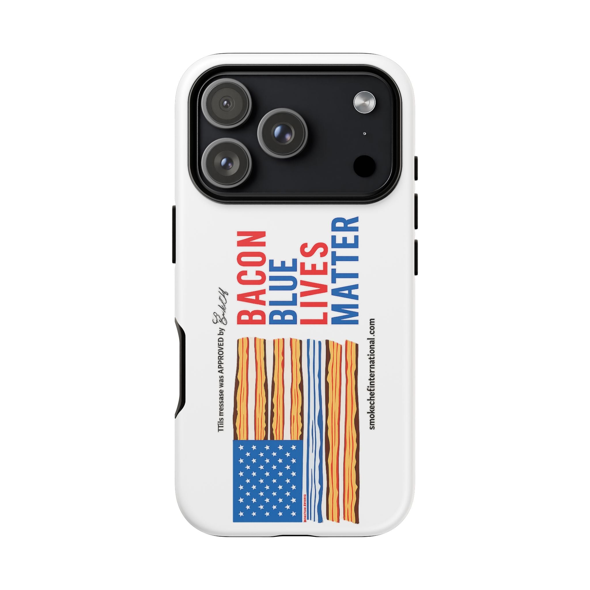 Bacon Blue Lives Matter Phone Case | Patriotic Flag Bacon Illustration