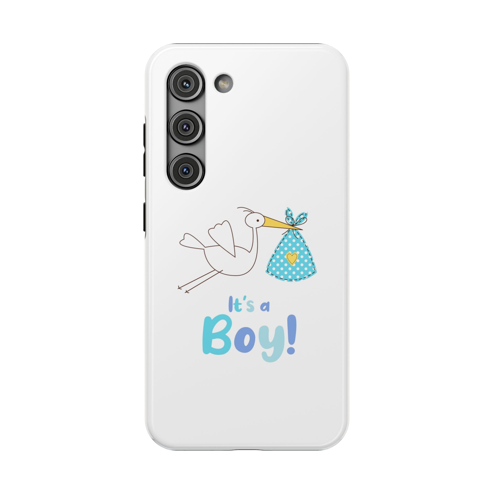 Stork 'It's a Boy' Phone Case | Impact-Resistant Case