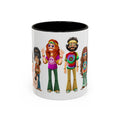 Retro Hippie Characters Mug | 11oz or 15oz Color Accent Ceramic