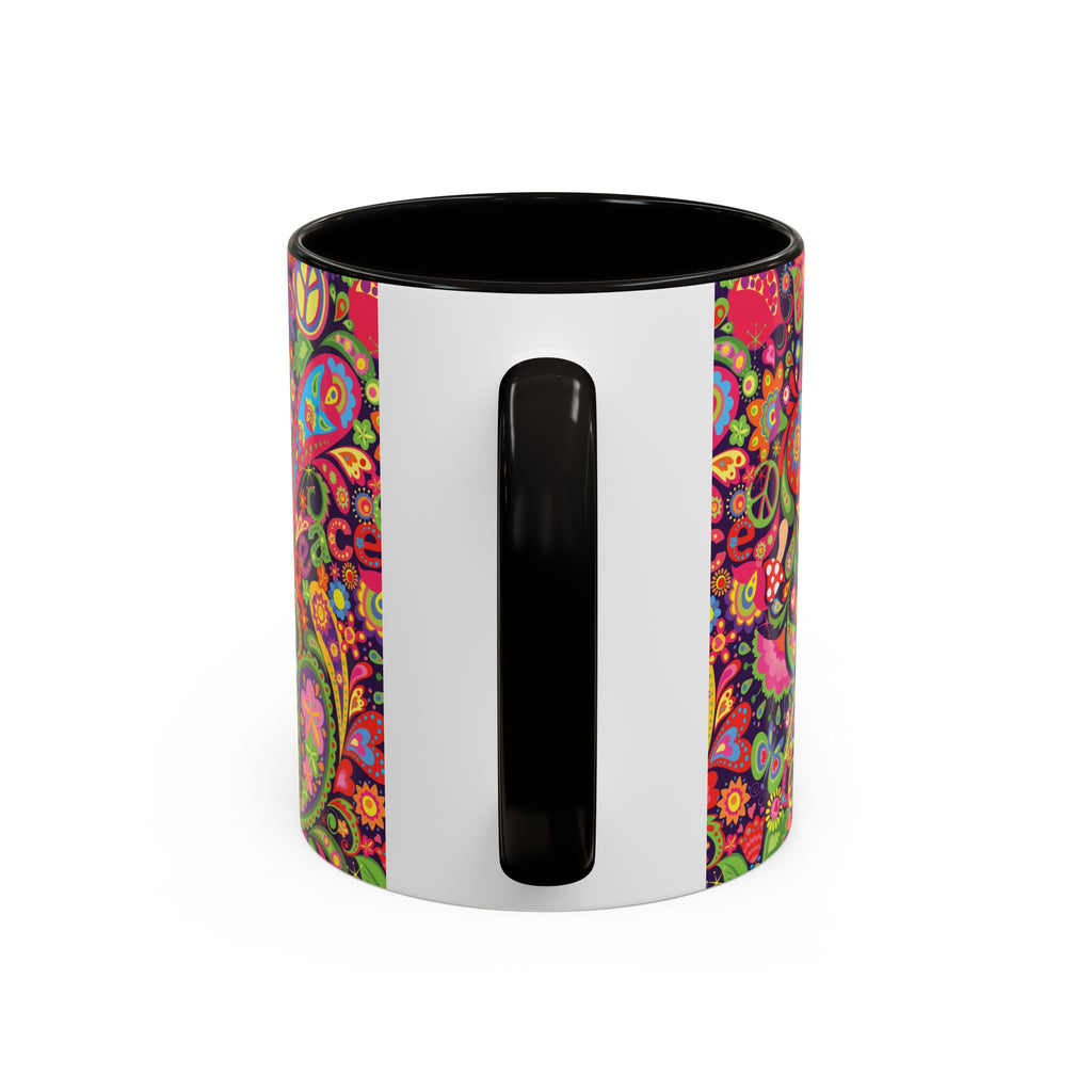 Psychedelic Paisley Peace Mug | Colorful 11oz or 15oz Ceramic