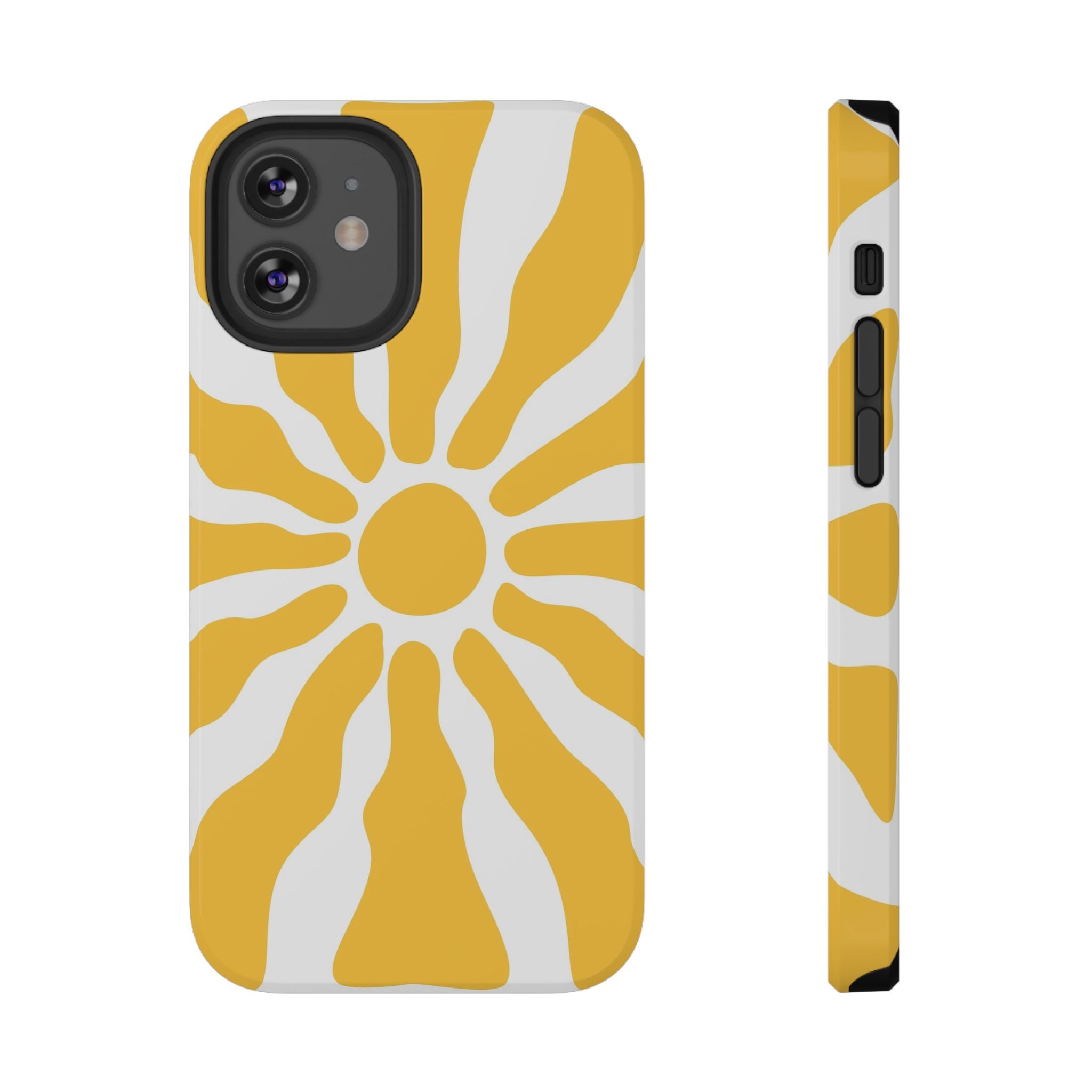 Retro Sunburst iPhone Case | Impact-Resistant Phone Case
