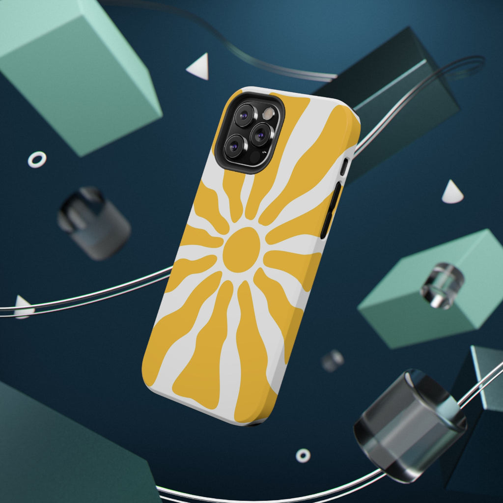 Retro Sunburst iPhone Case | Impact-Resistant Phone Case